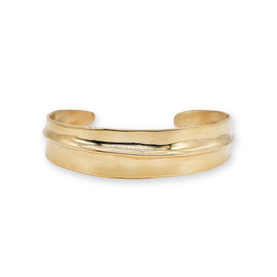 Bronze Slim Ridge Cuff