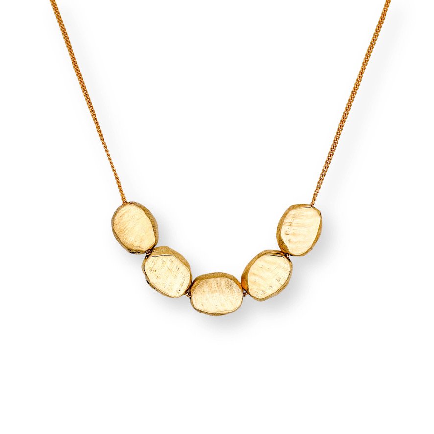 Bronze Mini Cala Luna Row Necklace