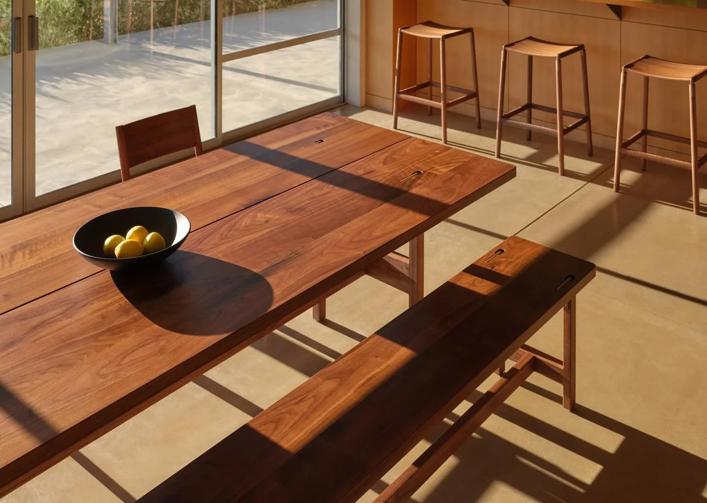 Made of high-quality, North American Hardwood, each solid wood piece of @fyrnstudio's Keyhole Table is a one-of-a-kind. 

#concentric #woodenfurniture #diningfurniture #highdesign