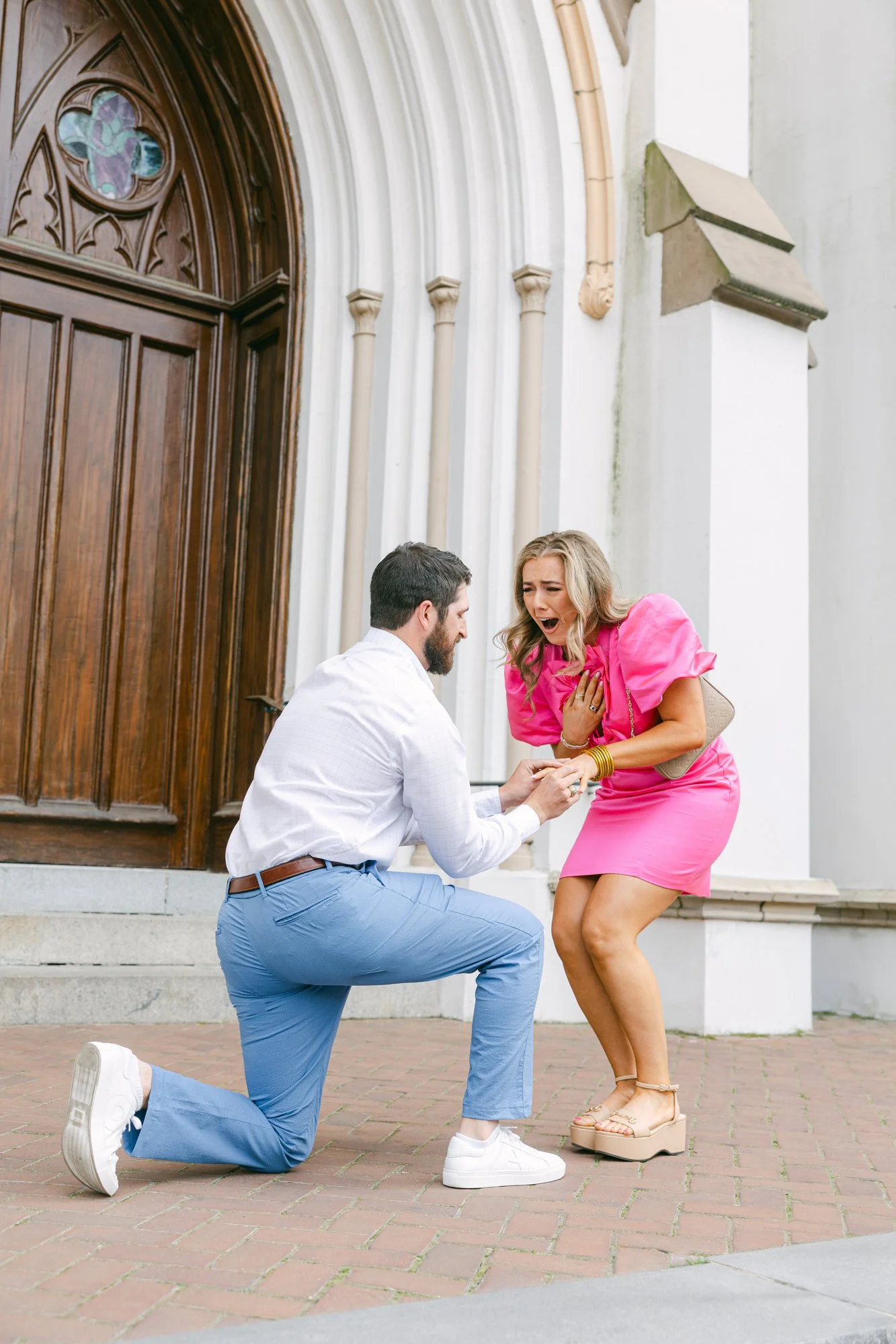 downtown savannah surprise proposal