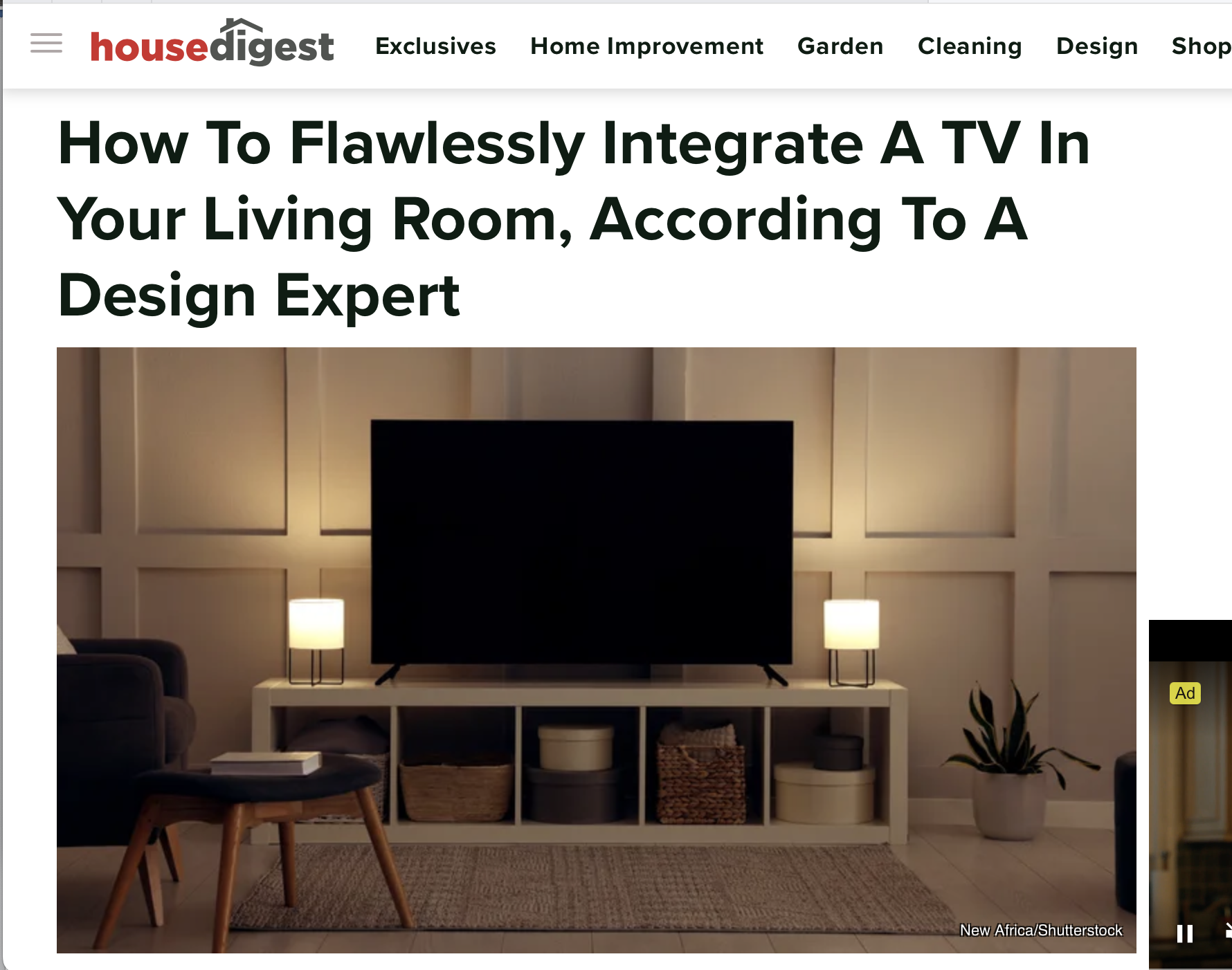 House Digest - How To Flawlessly Integrate A TV in Your Living Room, According To A Design Expert