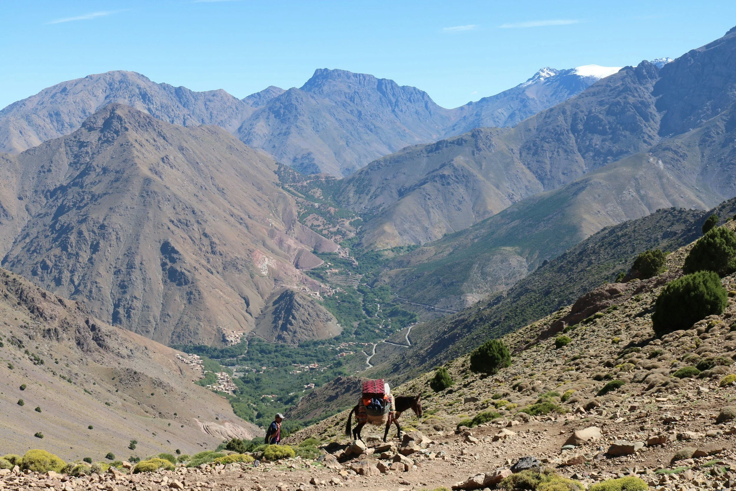 The atlas mountains of Morocco.