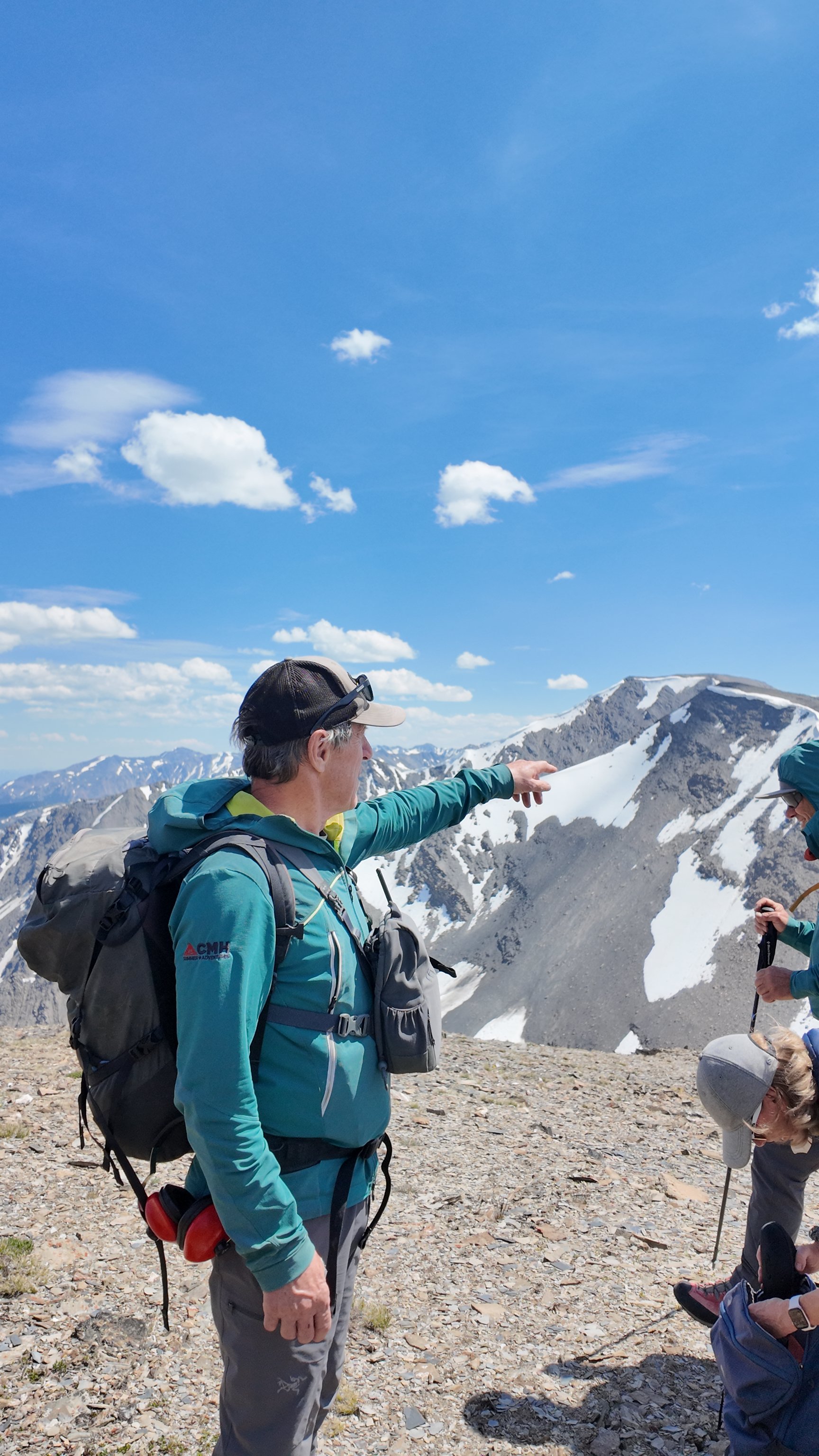 Guided mountain hike in British Columbia.