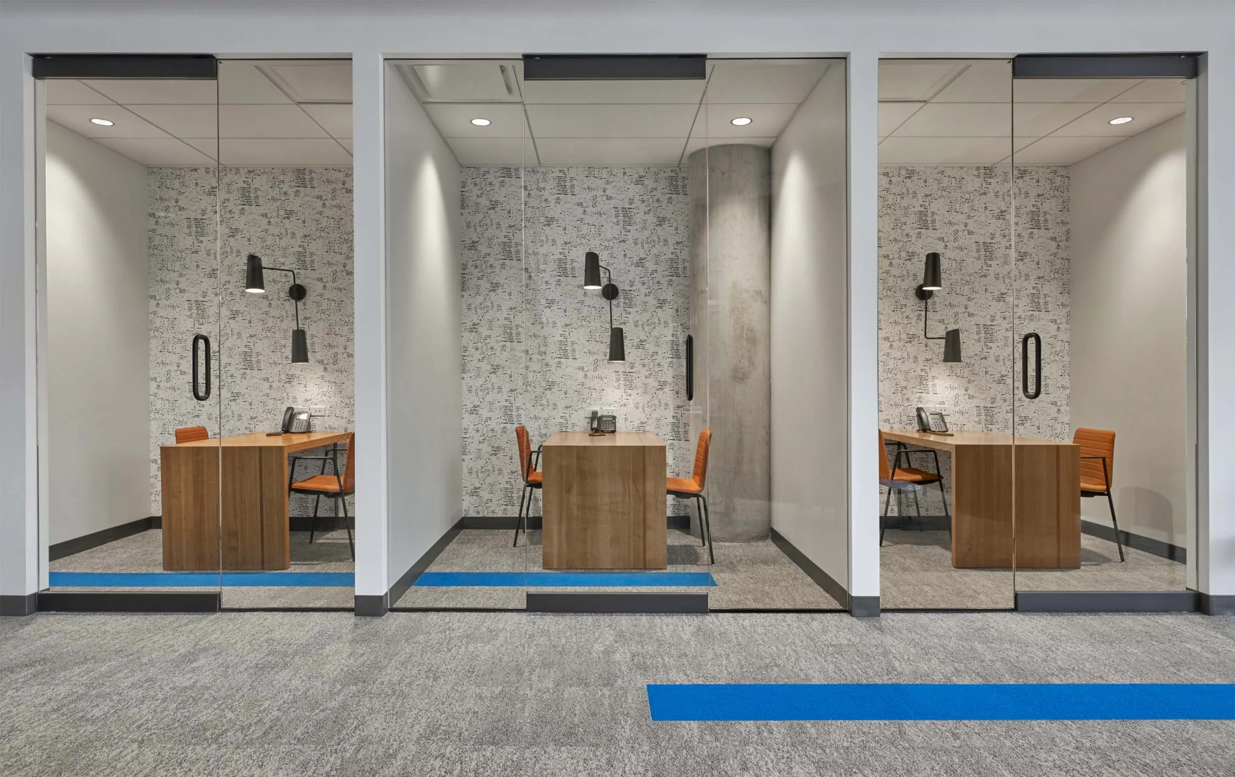 Semi-private phone booths
