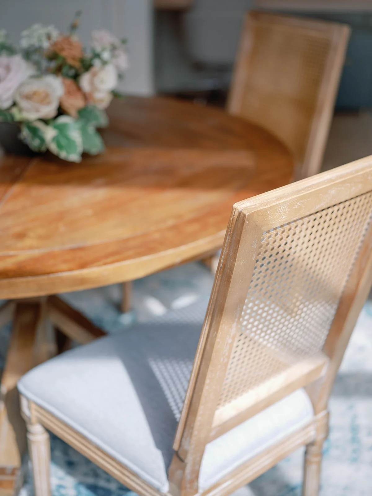 Rattan chair detail