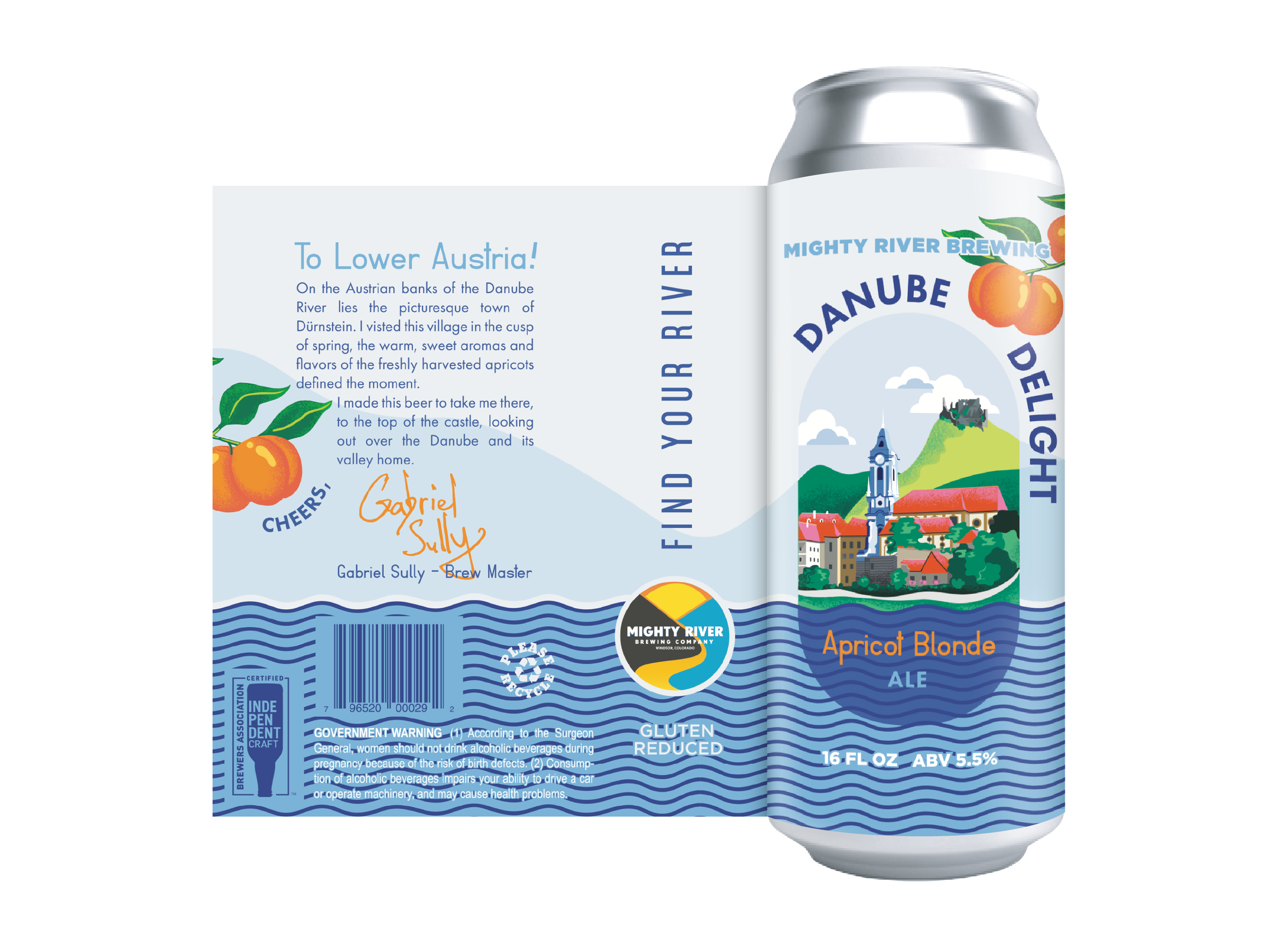 Travel Poster Style Beer Label Design