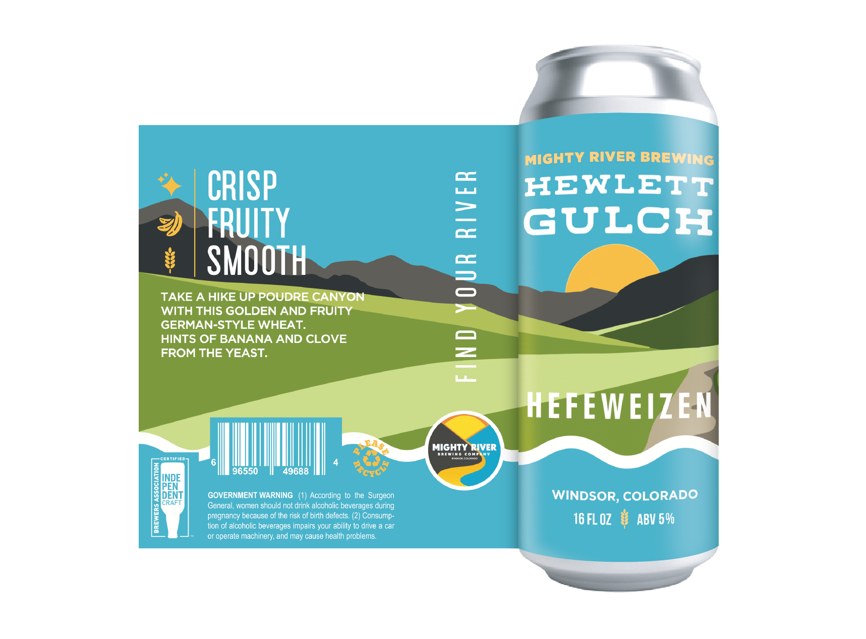 Hefeweizen Beer Label Design Packaging Custom