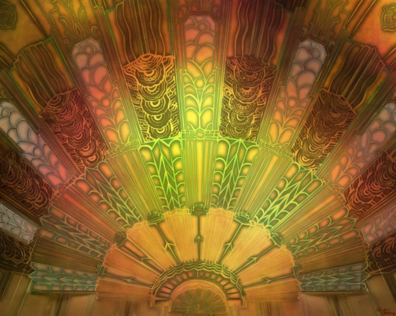 Art Deco Light Print