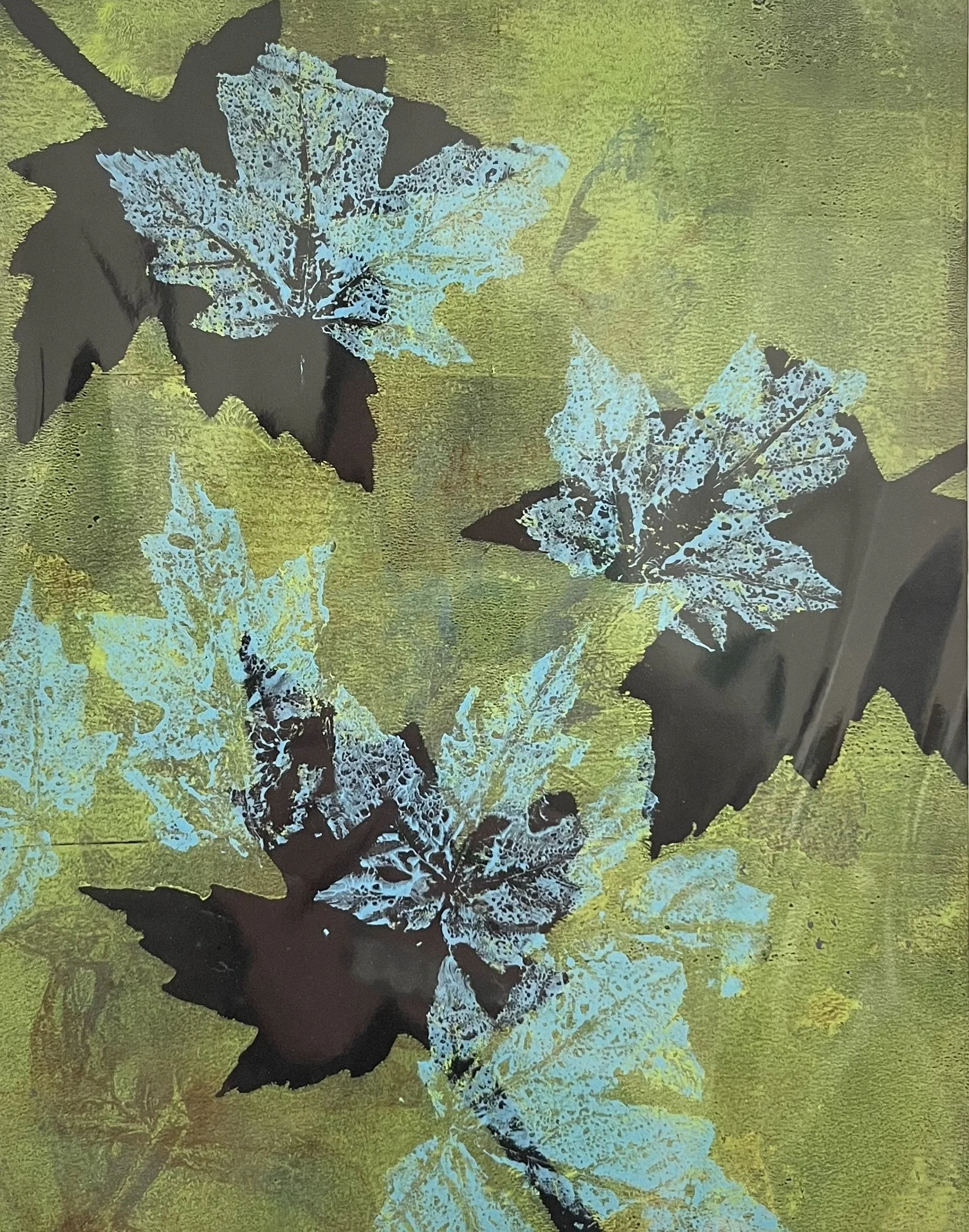 monoprint made with gel plate