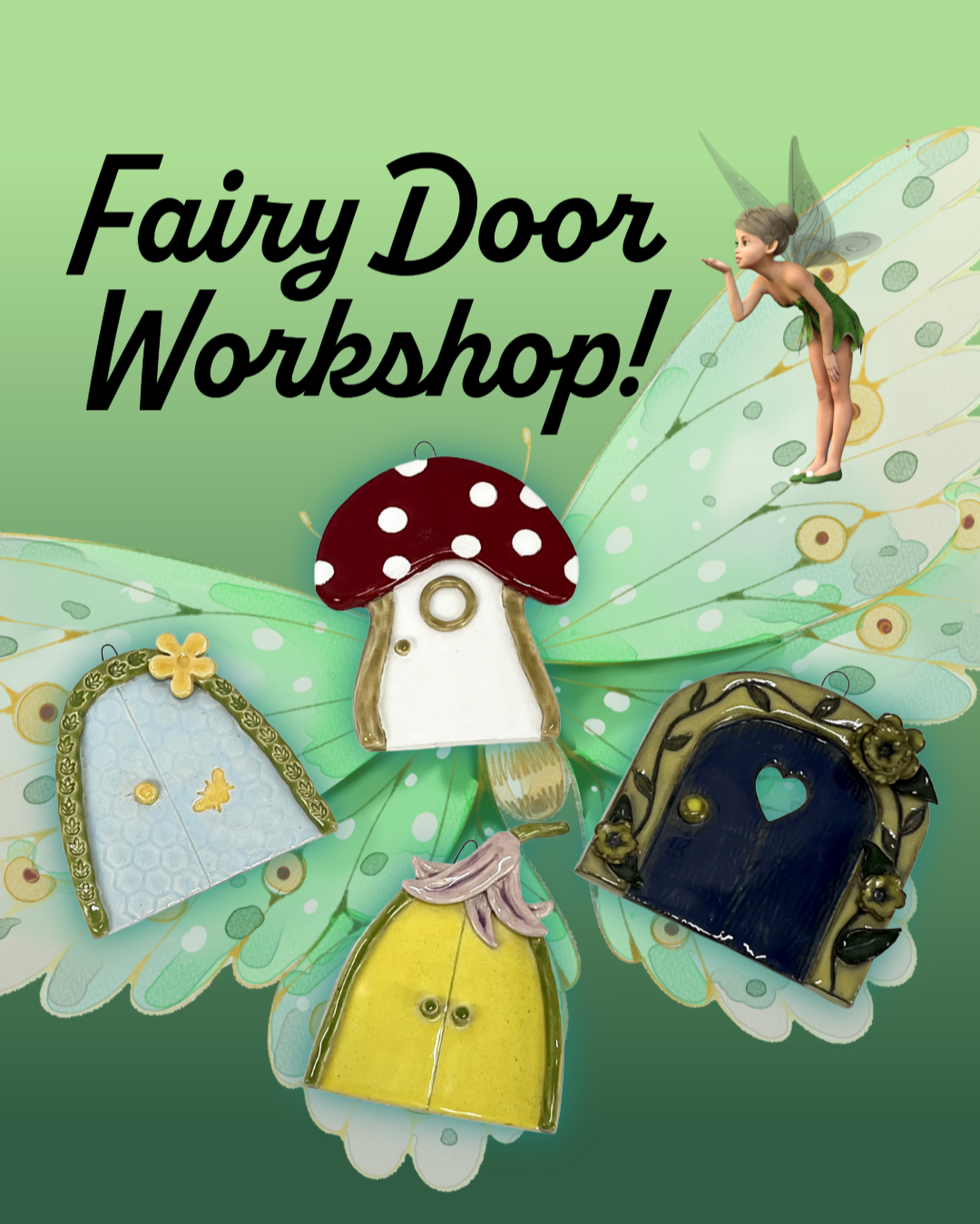 Fairy Door Workshop! Sunday, June 14, 12-3:30pm, Age 7 to Adult