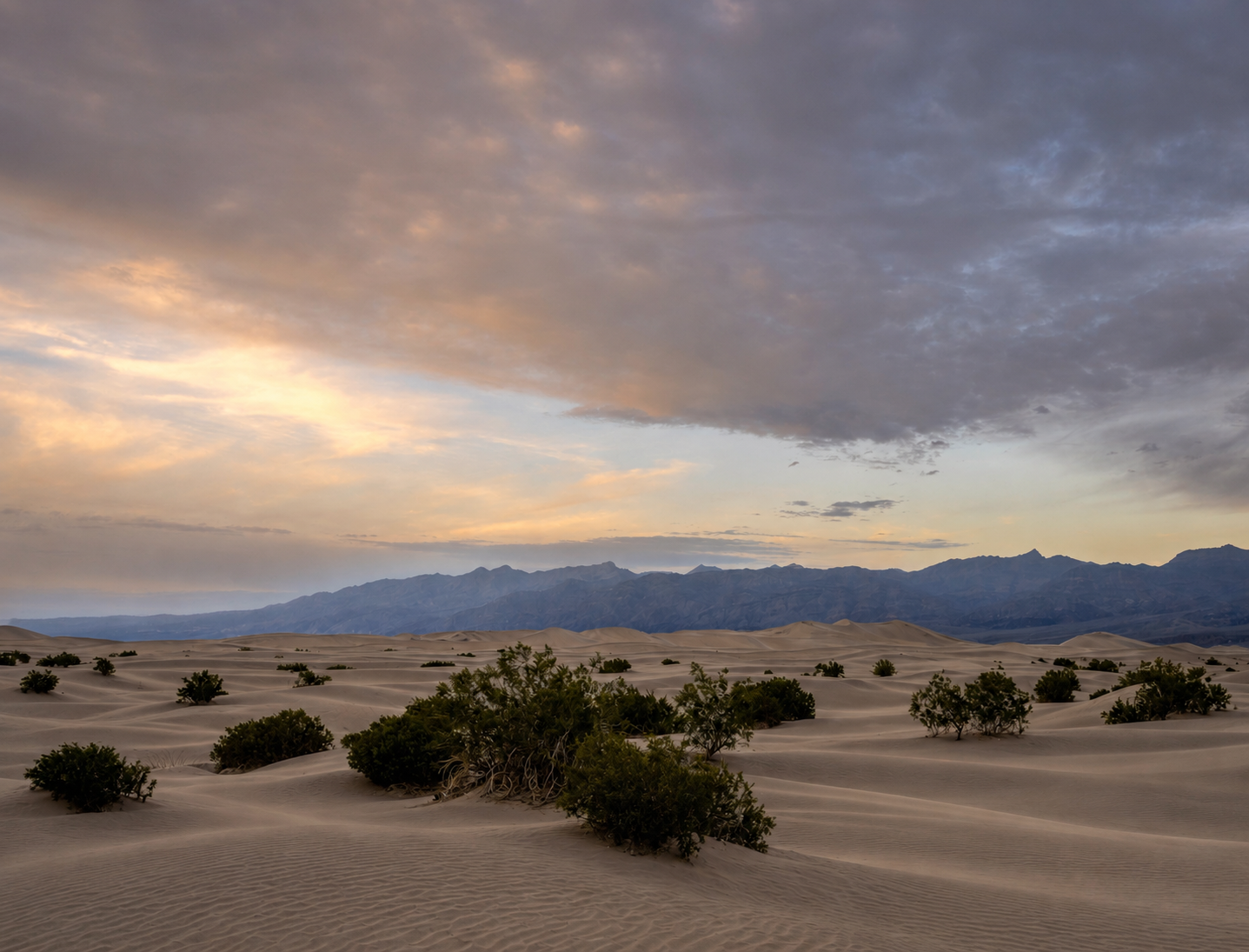 Mesquite Flat Sand Dunes at Sunset