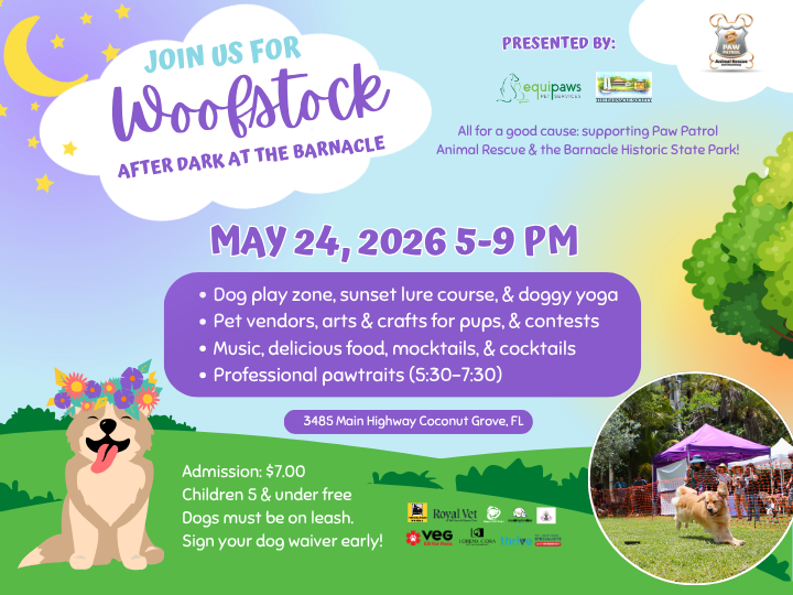Woofstock dog festival, may 24 at The Barnacle.