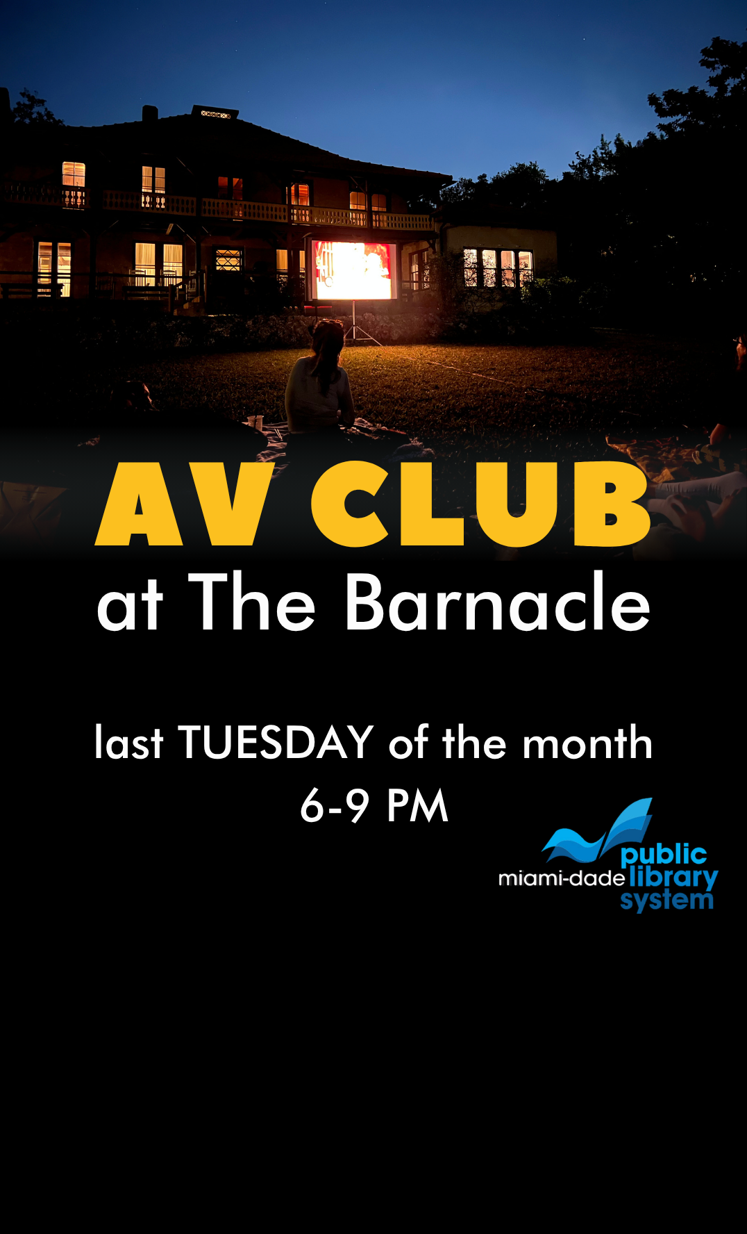 AV Club, monthly 16mm film screenings at the barnacle