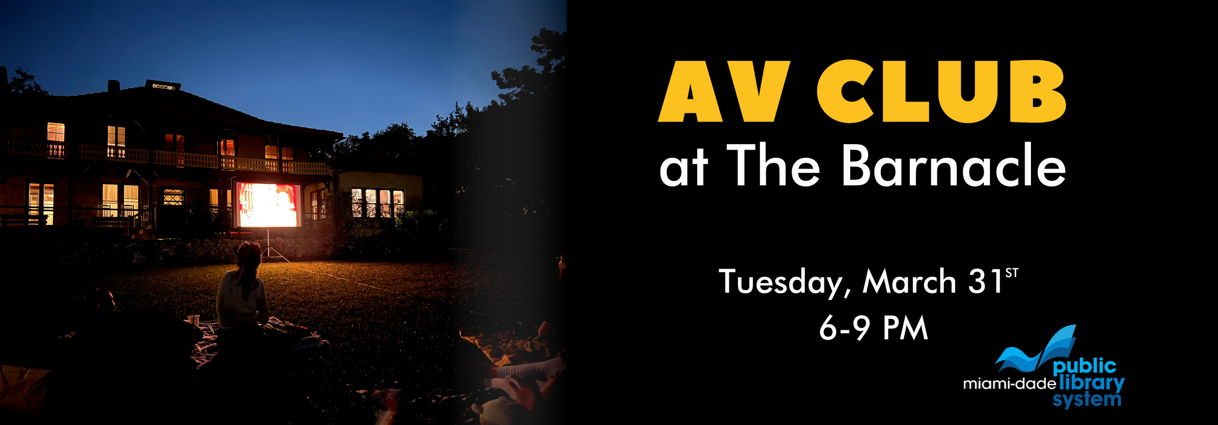 16mm short films screened on the Barnacle Lawn.