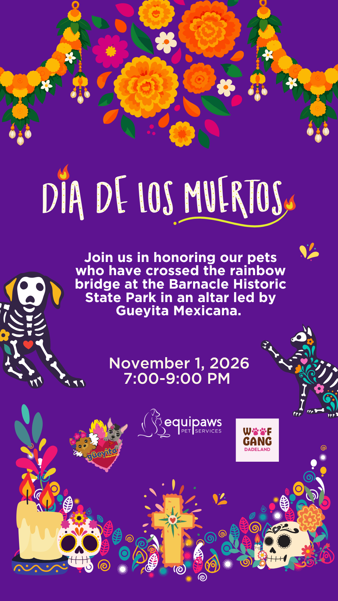 Dia de los muertos, honoring your pets at The Barnacle