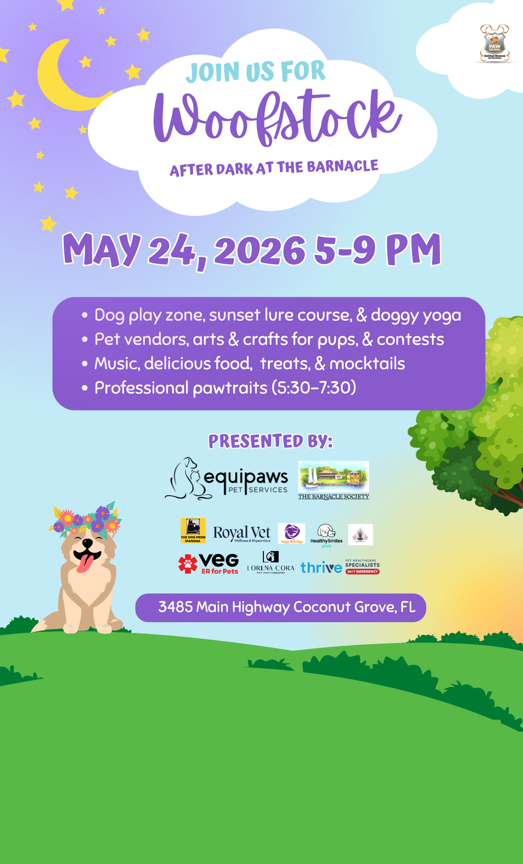 Woofstock dog festival at the barnacle