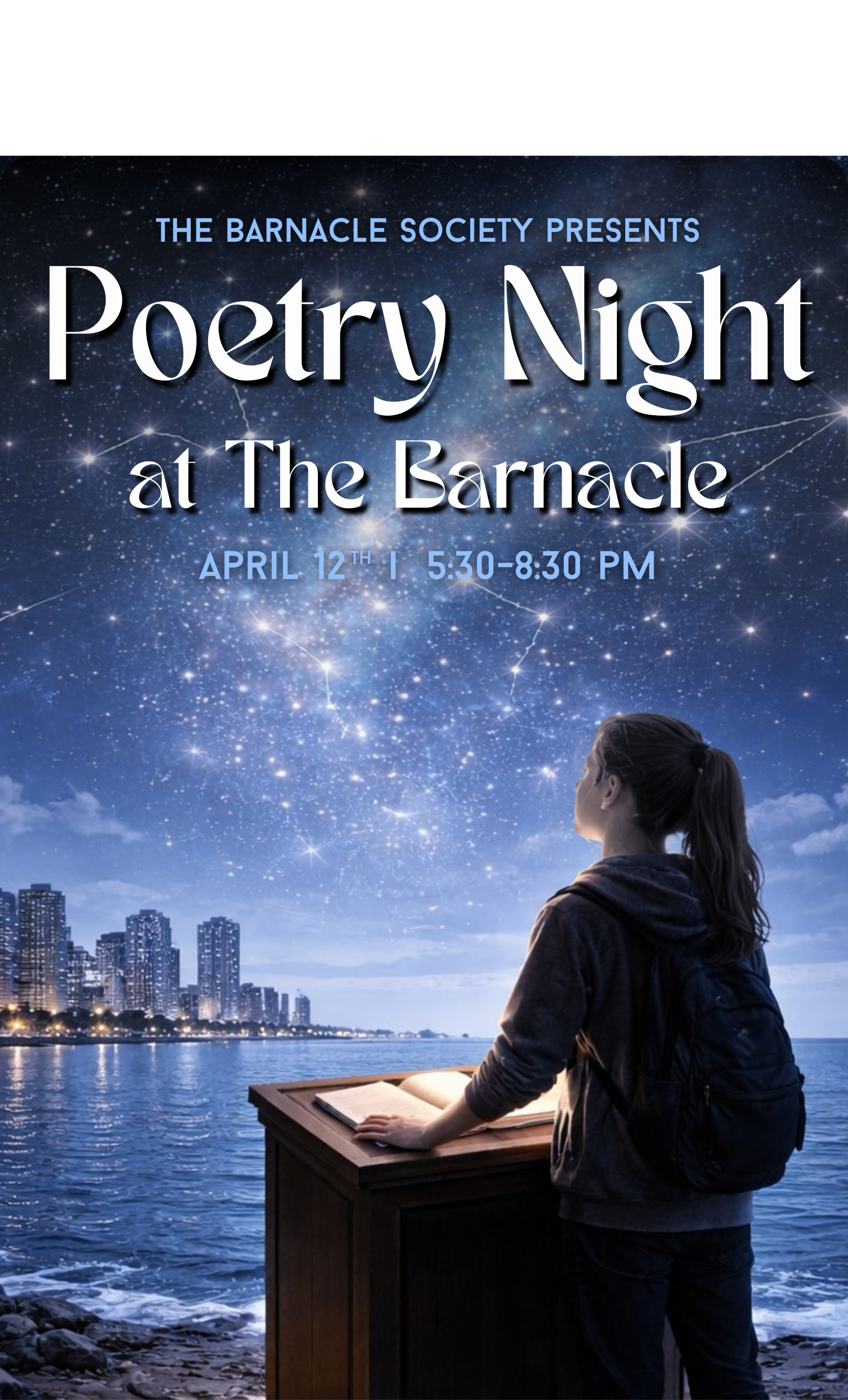 Poetry Night at The Barnacle. Showcasing Miami's young student poets.