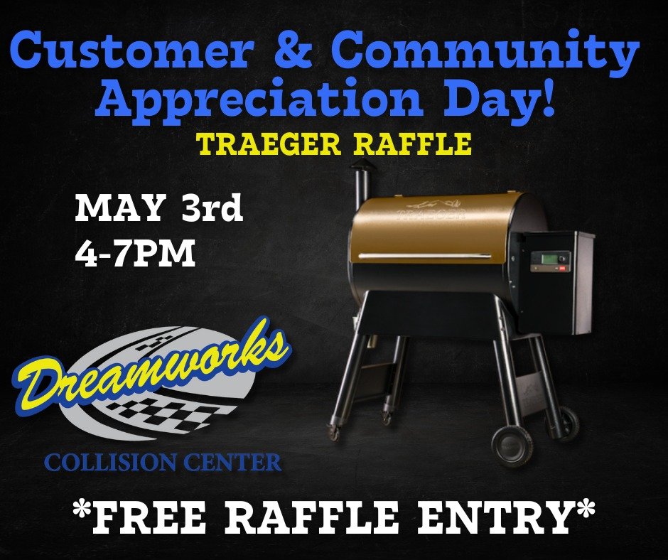 If you don't know already, a popular hobby among the Dreamworks team is grilling and eating good food. We want to share more than our services so we're giving away a FREE Traeger grill! Come to our Customer and Community Appreciation Day on May 3rd a