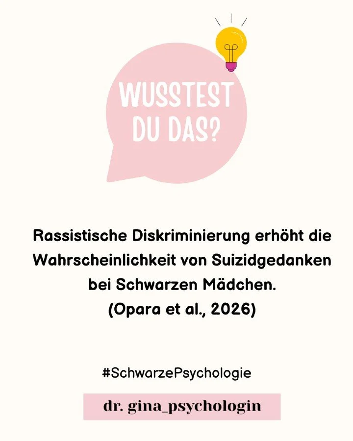 Passt gut auf euch auf - und besch&uuml;tzt unsere Babies 🤎
Was k&ouml;nnen wir tun um Schwarze M&auml;dchen besser zu unterst&uuml;tzen?

#blackgirls #schwarzepsychologie #schwarzepsychologin #rassismus