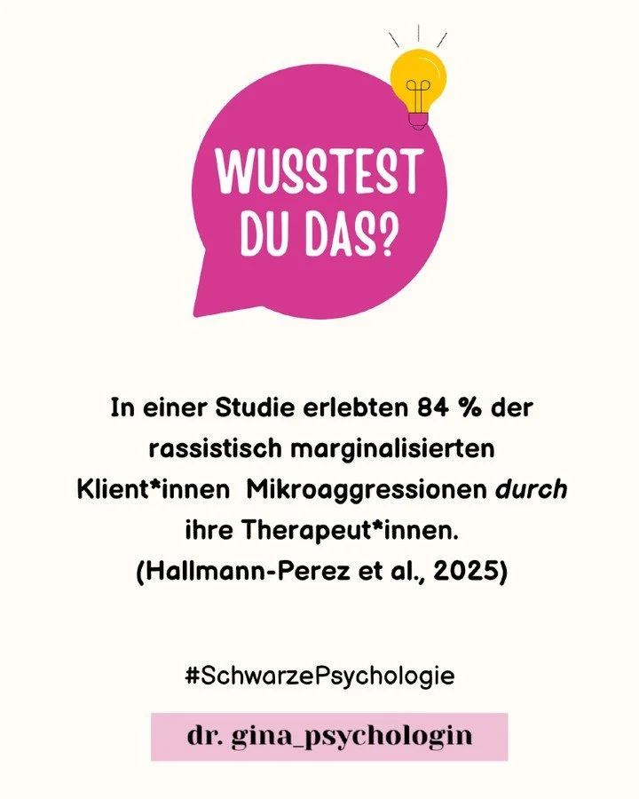Obwohl ich es weiss, bin ich doch immer wieder schockiert. Was wird in Deutschland dagegen getan? Schwarze Menschen verdienen Heilung und keine rassistische Retraumatisierung in der Psychotherapie... 

#schwarzepsychologie #schwarzepsychologin #rassi