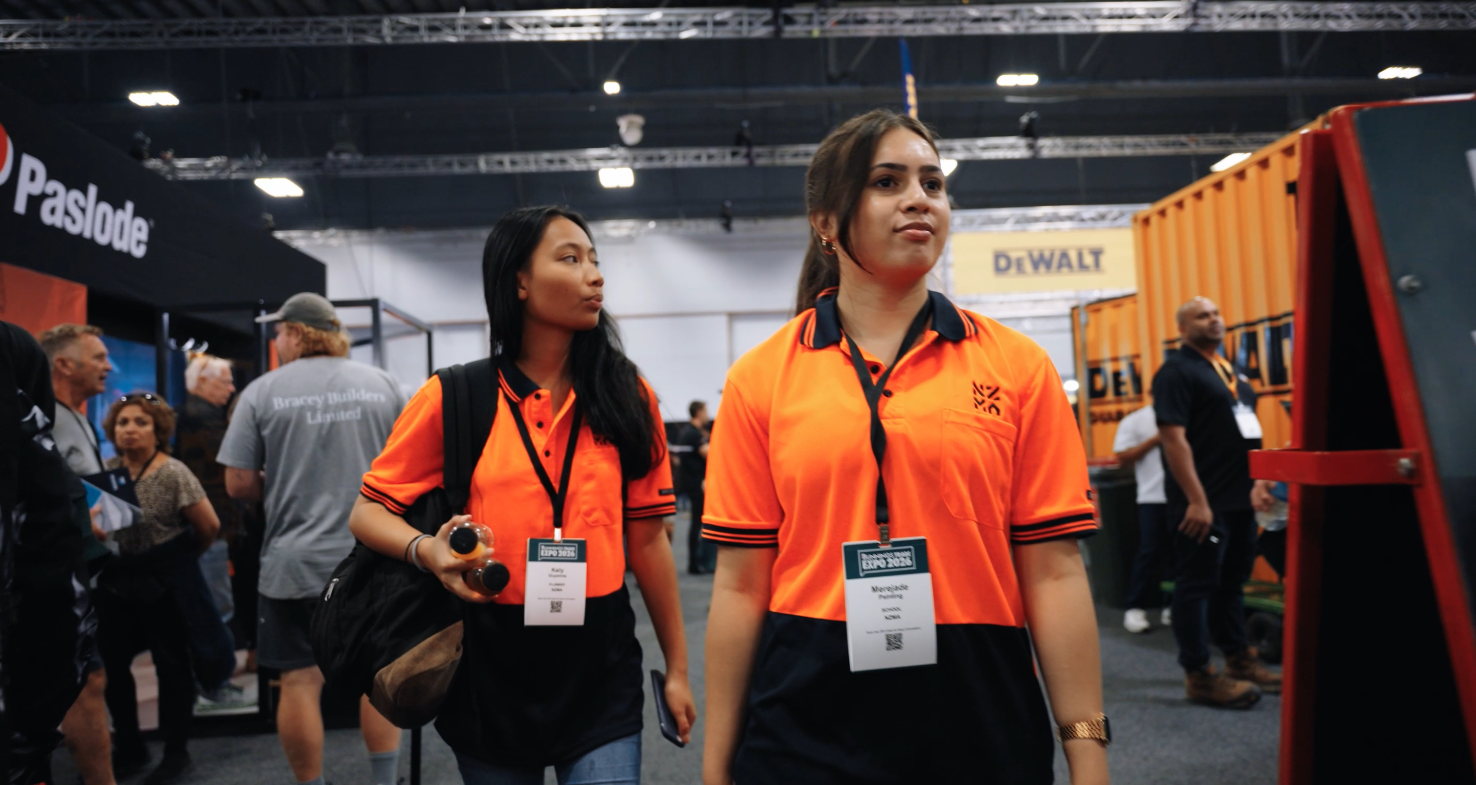 Bunnings staff in hi-vis at the Bunnings Trade Expo 2026 supplier trade show