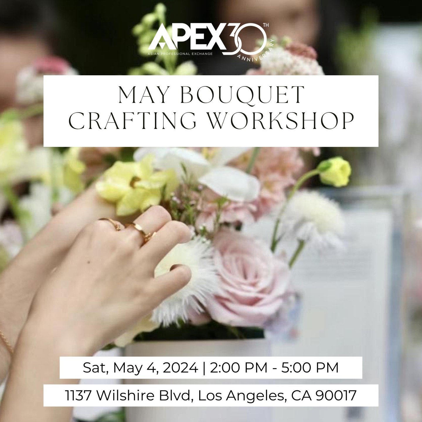 Join us for our 🌷 May Bouquet Crafting Workshop and unleash your creativity! Christine, a certified Ikebana florist, will lead you on a floral journey.

Christine is one of the youngest Ikebana florists in Los Angeles, certified by the Japanese flor