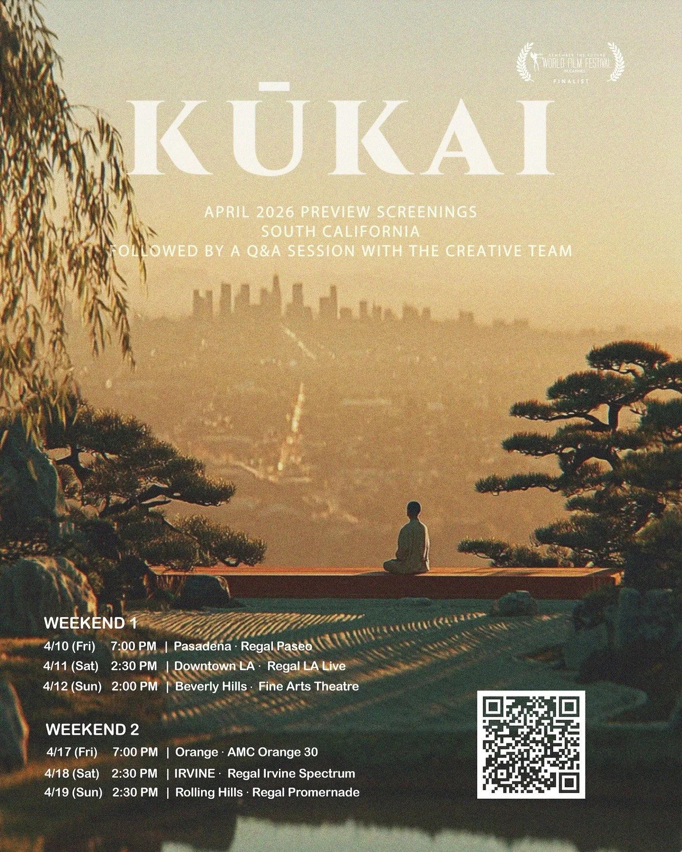 Join APEX and our partner at an upcoming KŪKAI screening in April.

The award-winning documentary KŪKAI follows the journey of the Japanese monk Kūkai, who traveled to Tang China over 1,200 years ago, bringing back Esoteric Buddhism and a vast body o