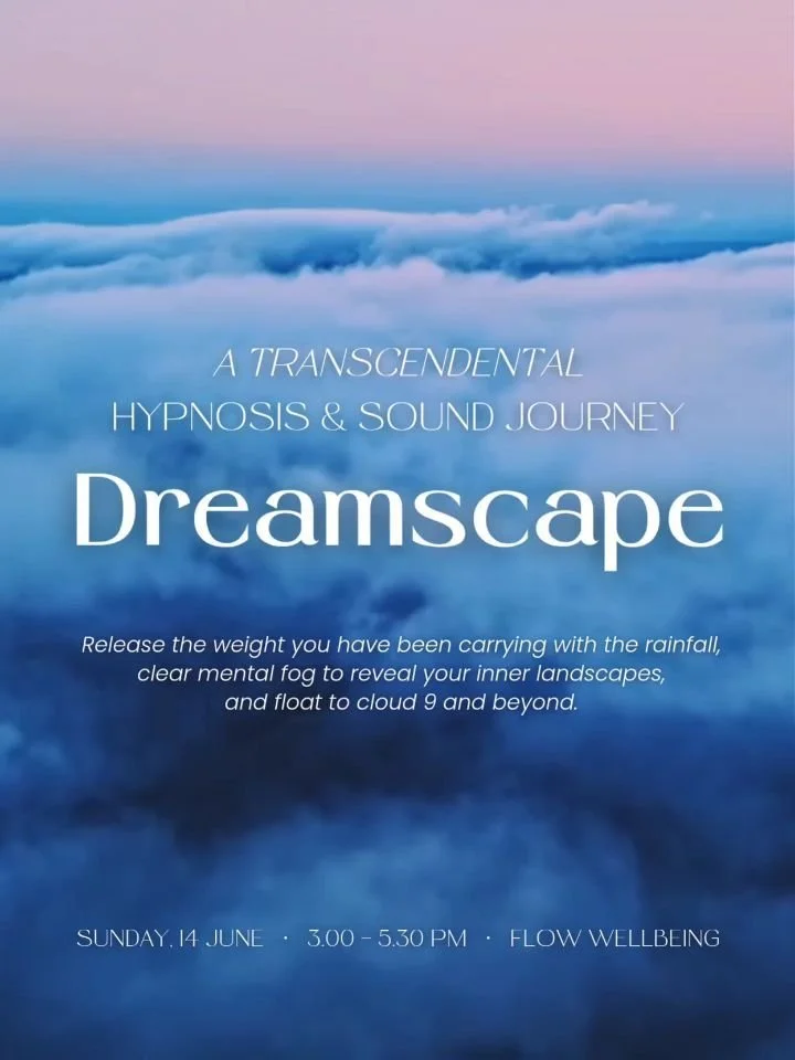 Come and float to cloud 9 and beyond with us at Dreamscape this Sunday ☁️✨️

This is a dreamy, ethereal, transcendental 2.5-hour inner journey blending ritual, hypnosis, and sound &mdash; all inspired by the Air element.

Each element and layer of th