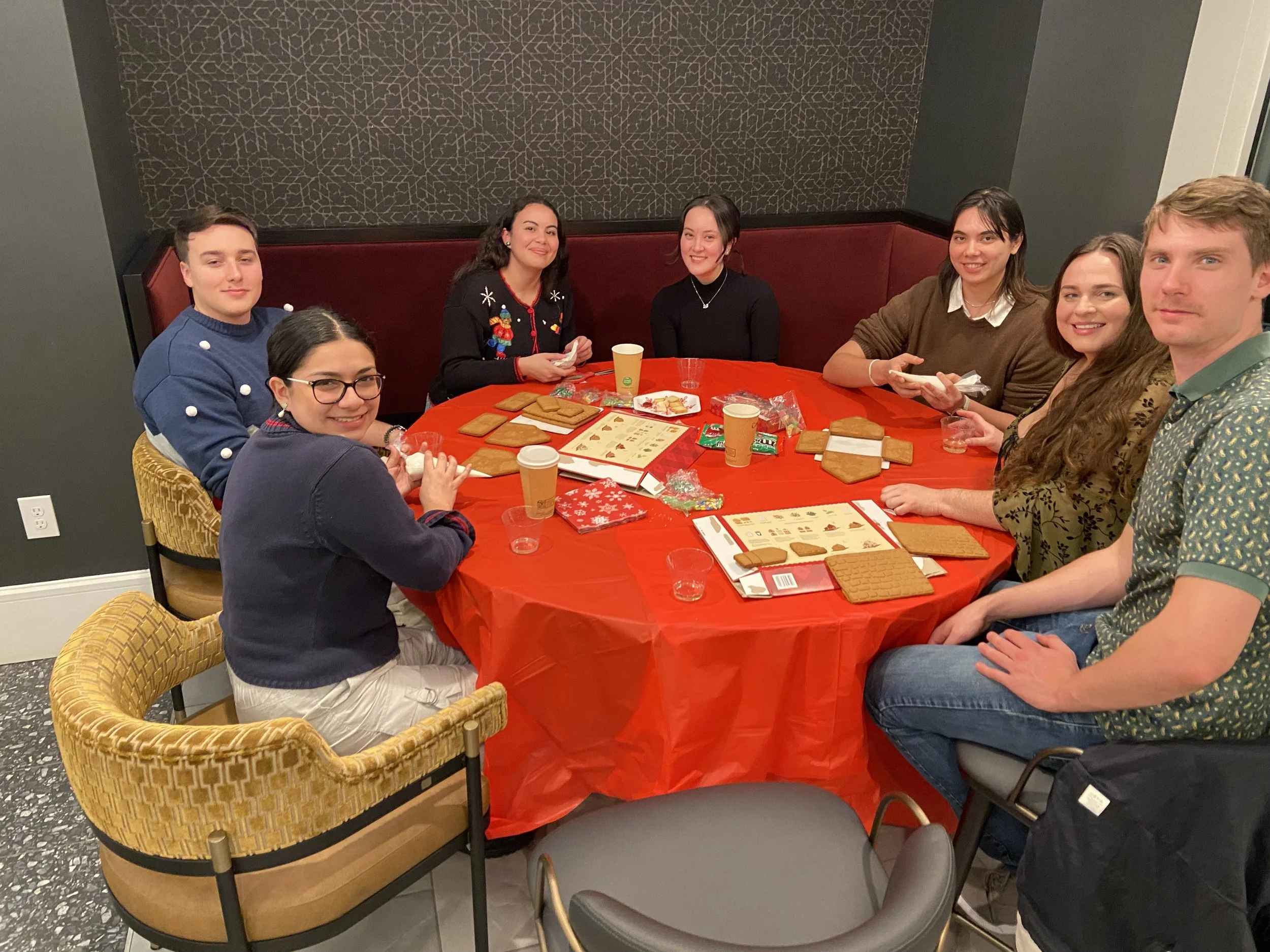 2024: Building gingerbread houses at lab holiday party!