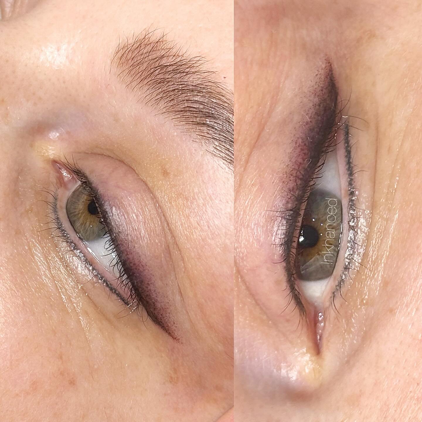 Smokey Winged Upper Eyeliner ✨ 

Adding on a smooth shadow to a sexy wing🪽 

👁️ Healed lower liner 6 weeks post.

Book Online
www.inkhanced.com
@inkhanced By Brittany 🤍
