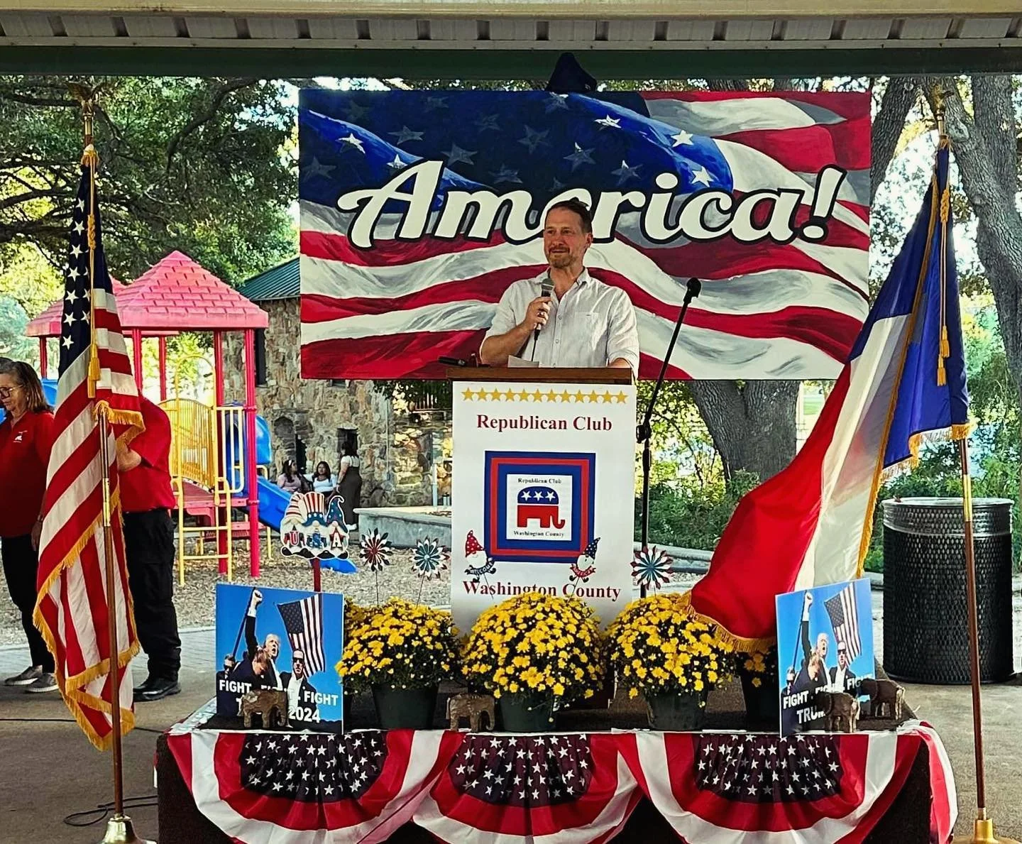 Great event by the Republican Club last night. Thanks for having me out! #de4da #washingtoncountytexas #election2024