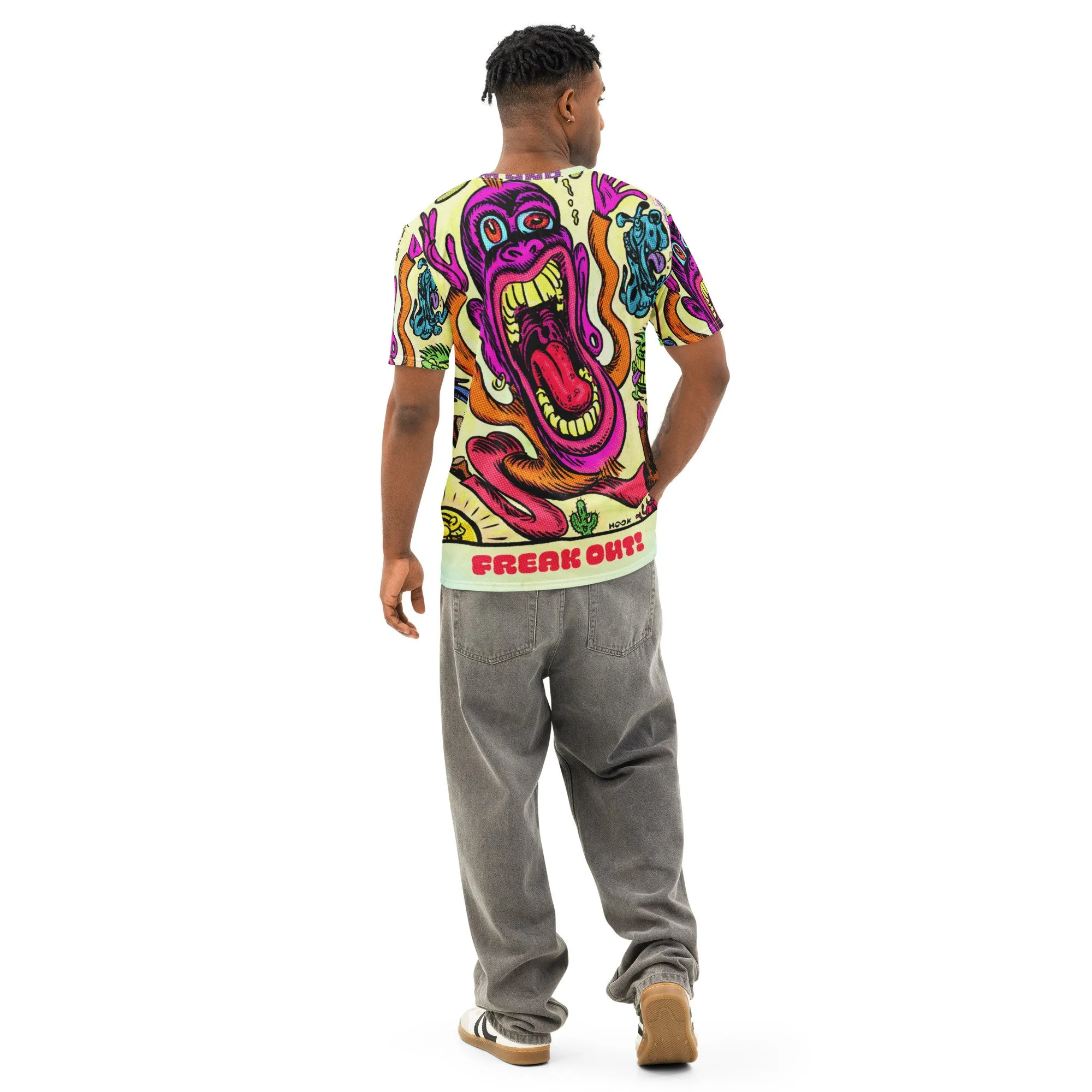 FREAK OUT! Allover Print Men’s cotton crew neck t-shirt