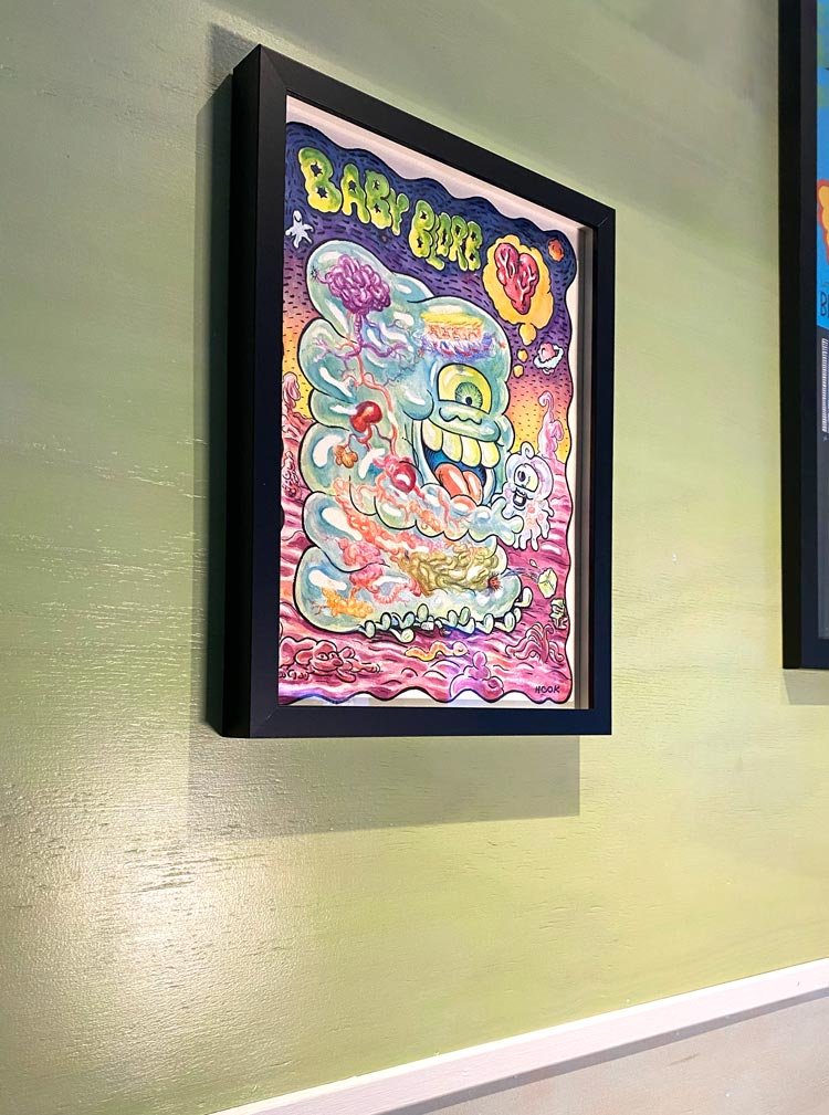BABY BLORB - Original signed watercolour and ink pen art on acid free watercolor paper by Andy Hook