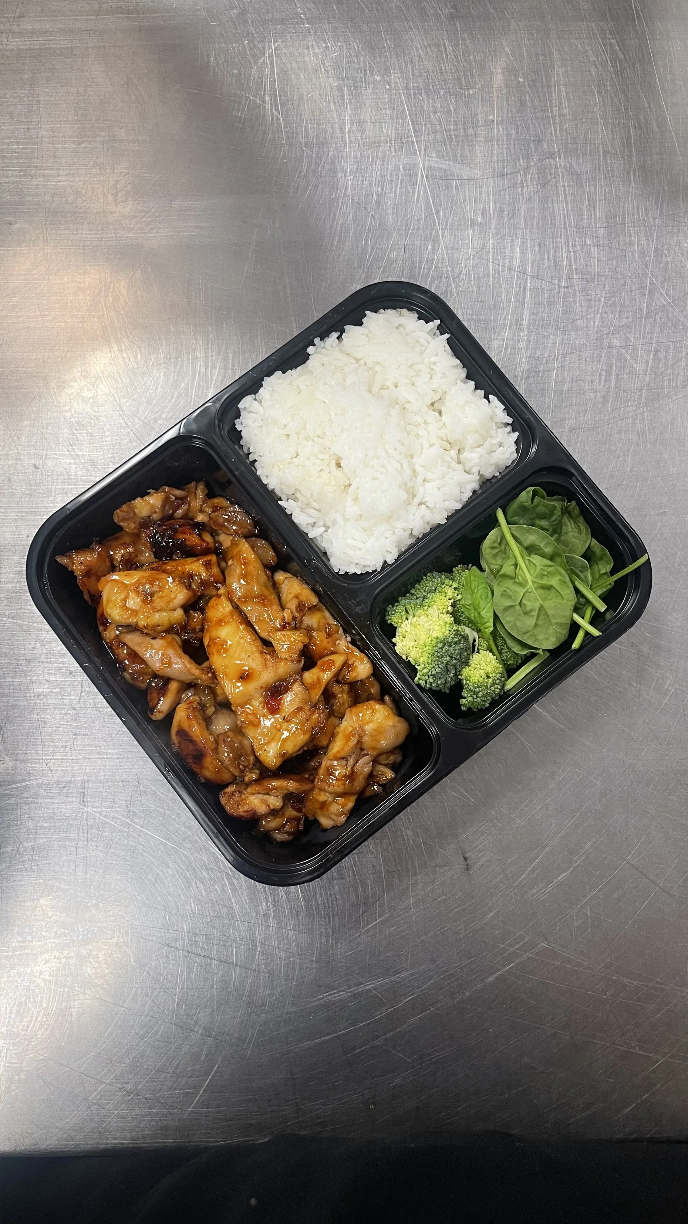 Sweet & Sour Chicken with White Rice & Veggie Medley
