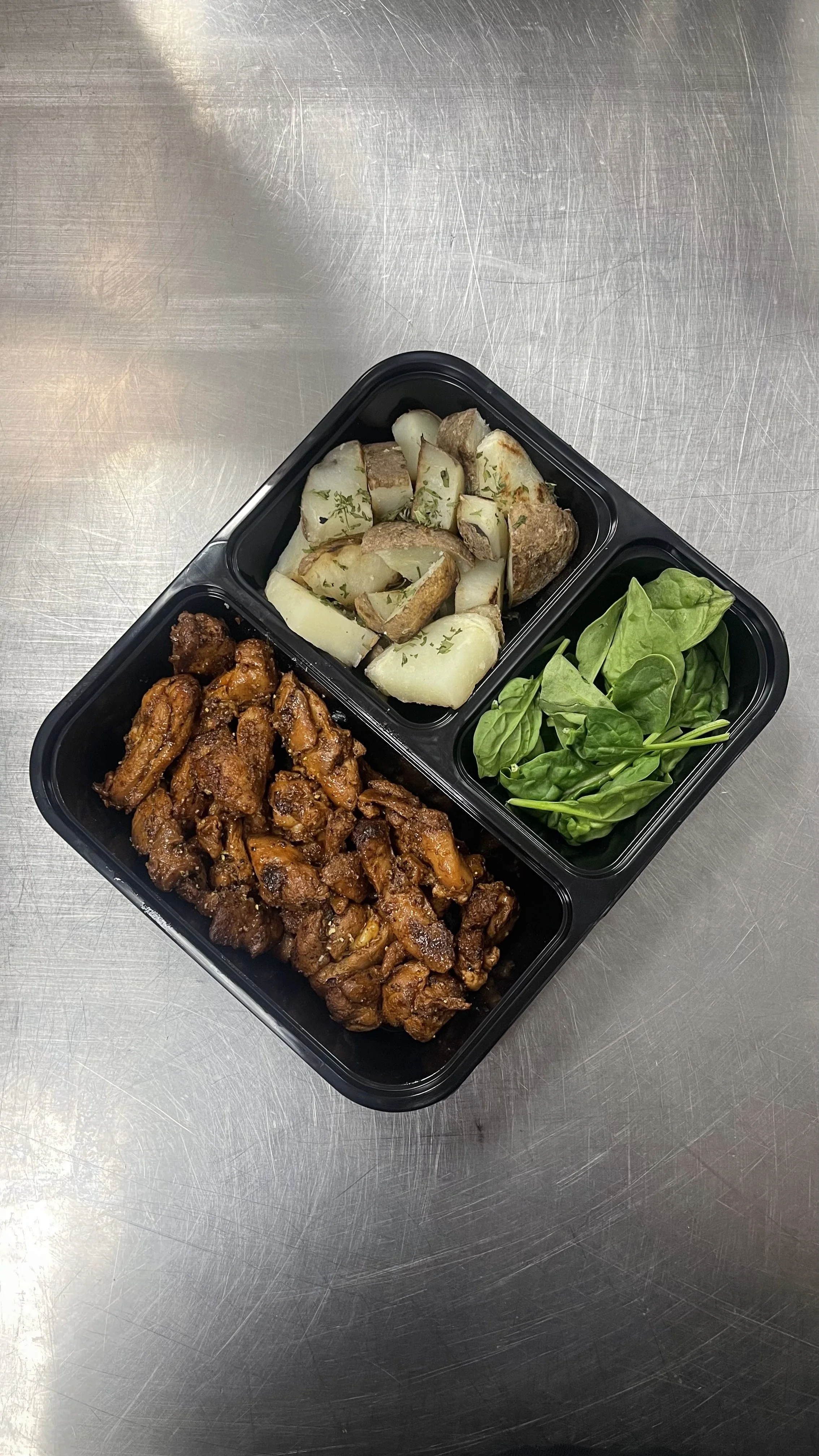 Lemon Pepper Chicken with Roasted Potatoes & Spinach