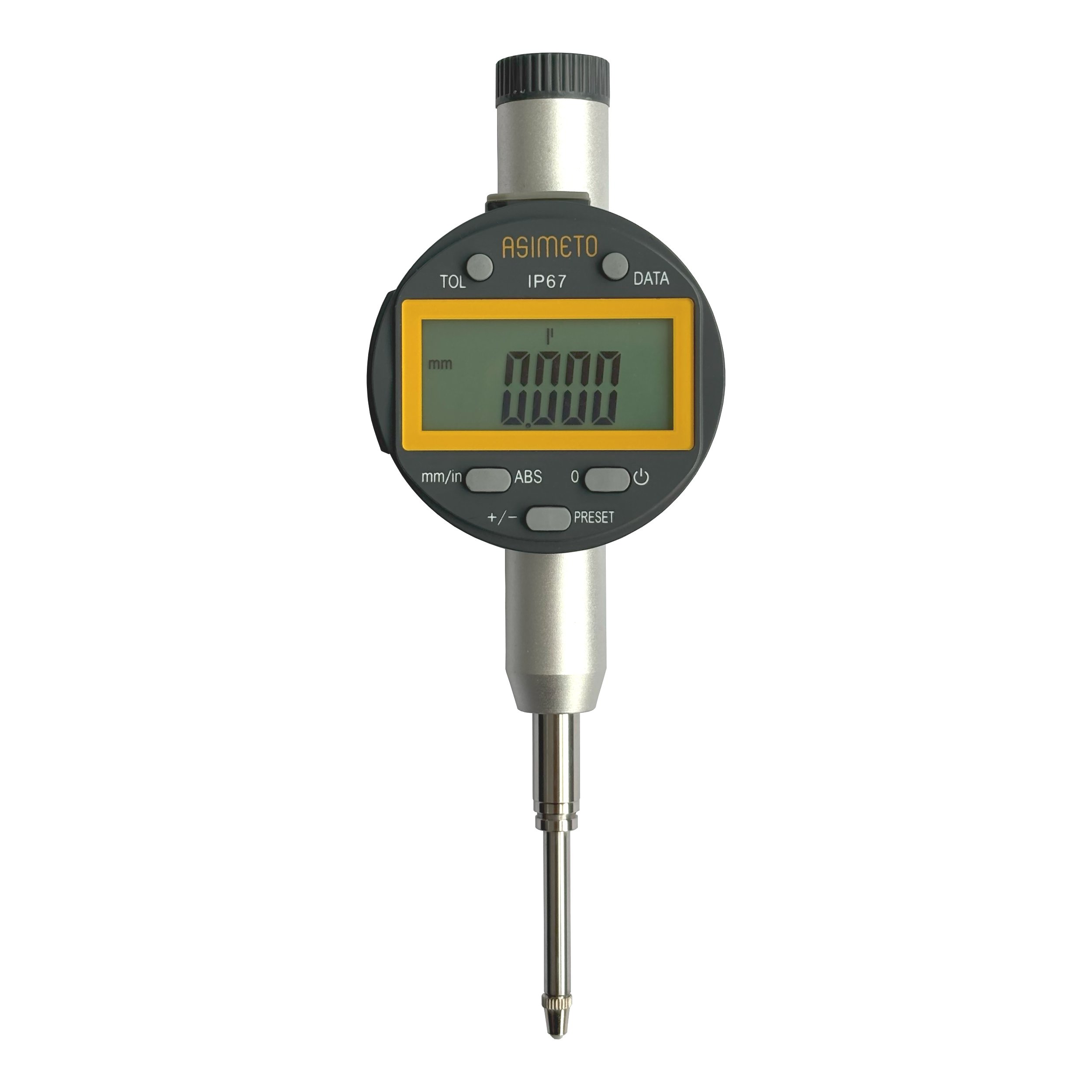 Asimeto Absolute Digital Dial Indicator Bluetooth Output 0-1" / 0-25.4mm Range | 0.001mm Resolution IP67 408-02-8