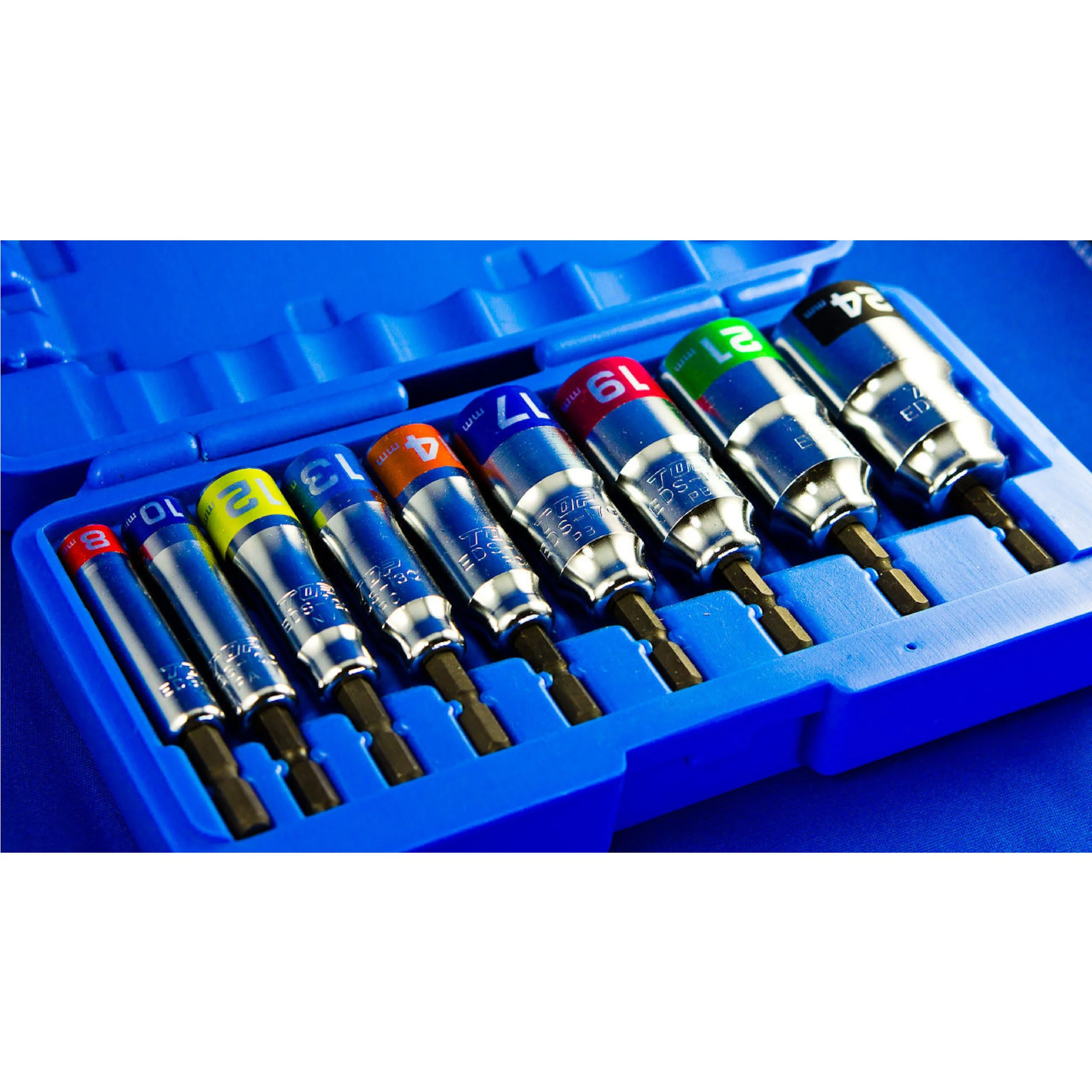 TOP EDS-824CS Compact Impact Socket Set 8–24mm, 9-Piece Metric