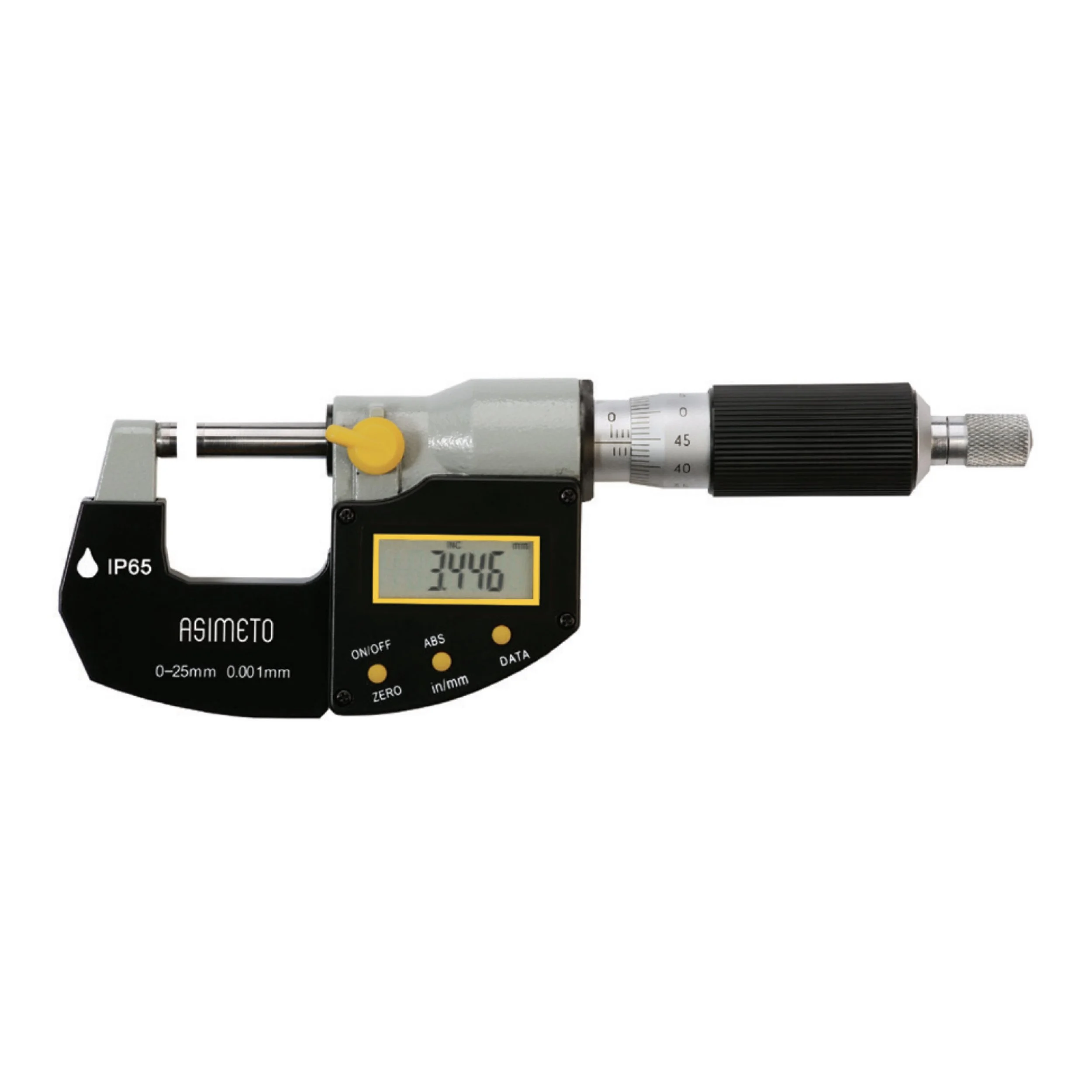 Asimeto 105-01-4 Digital Outside Micrometer 0-25mm Range | 0.001mm Resolution IP65