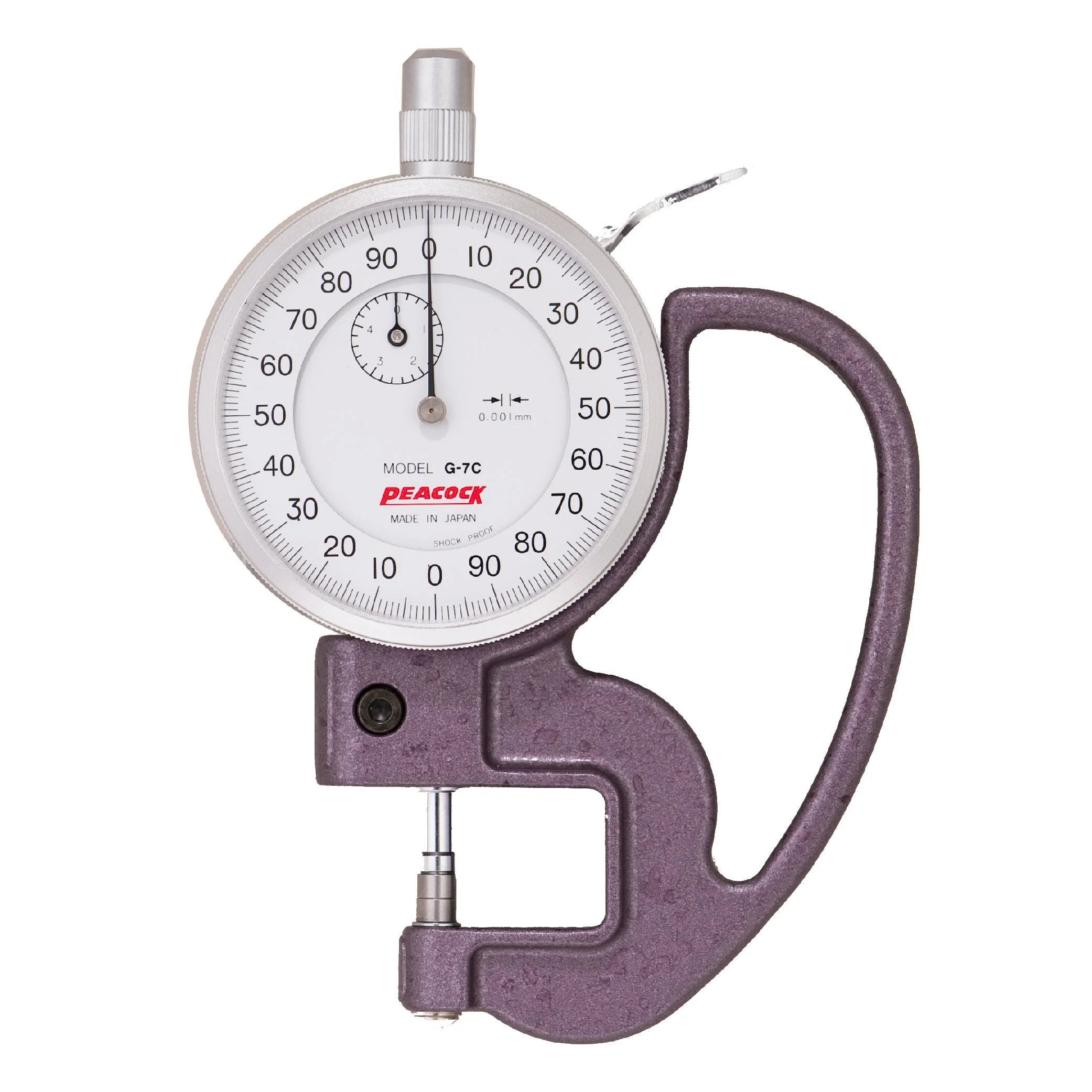 PEACOCK Dial Thickness Gauge 0-5mm Range / 0.001mm Graduation G-7C