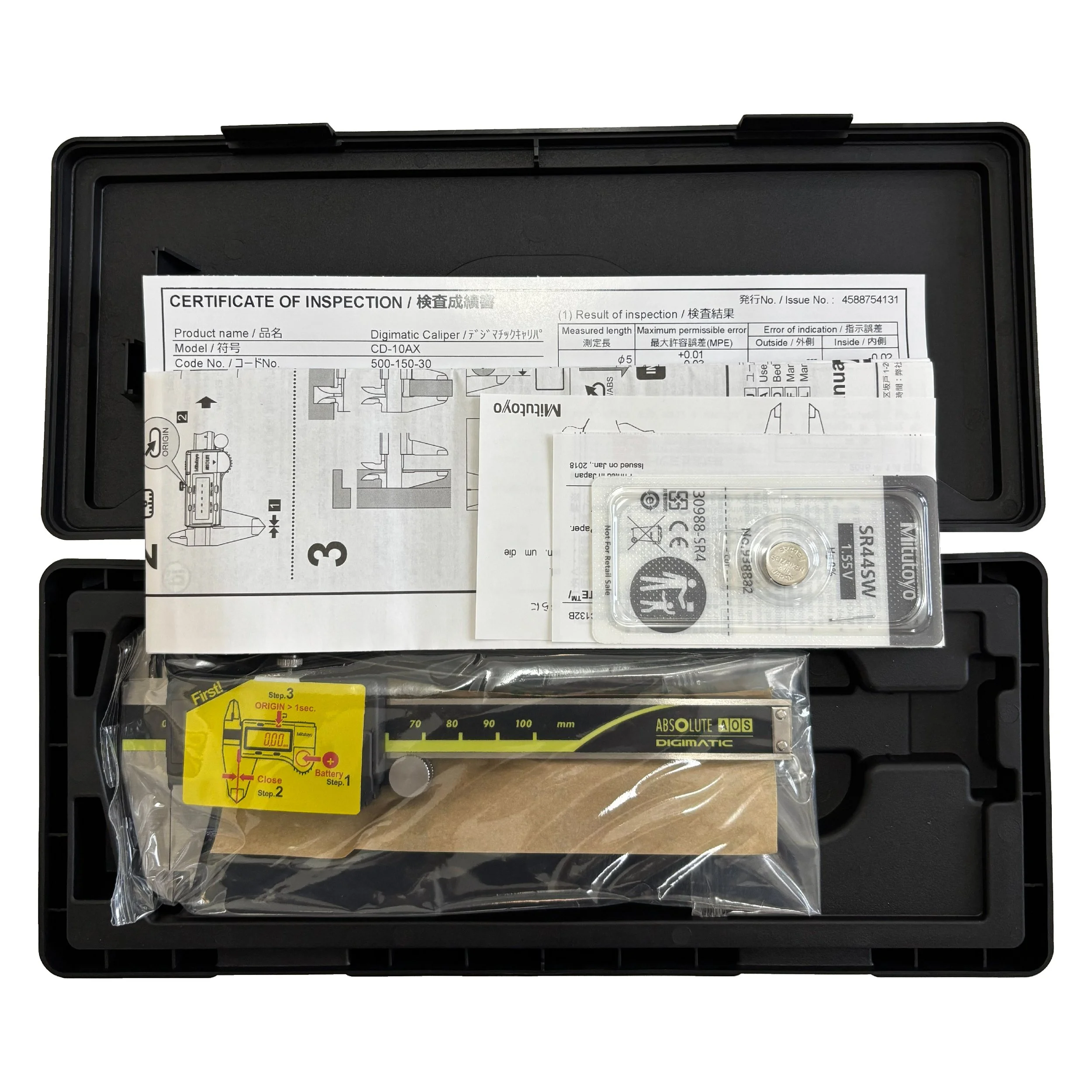 Mitutoyo 500-150-30 Digital Vernier Caliper 0-100mm SPC Data Output