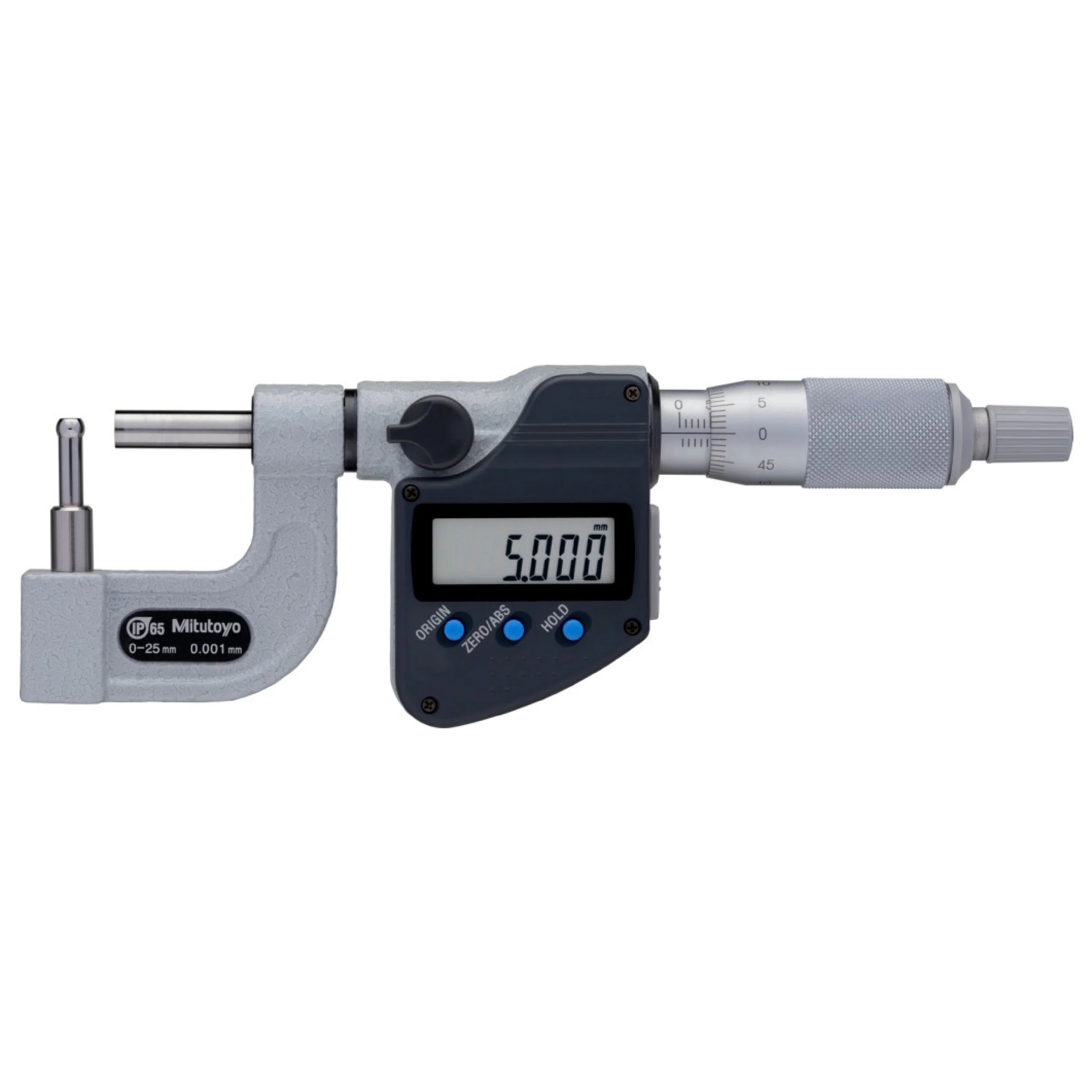 Mitutoyo 395-263-30 Digital Tube Micrometer Spherical Anvil 0-25mm Range | 0.001mm Resolution IP65
