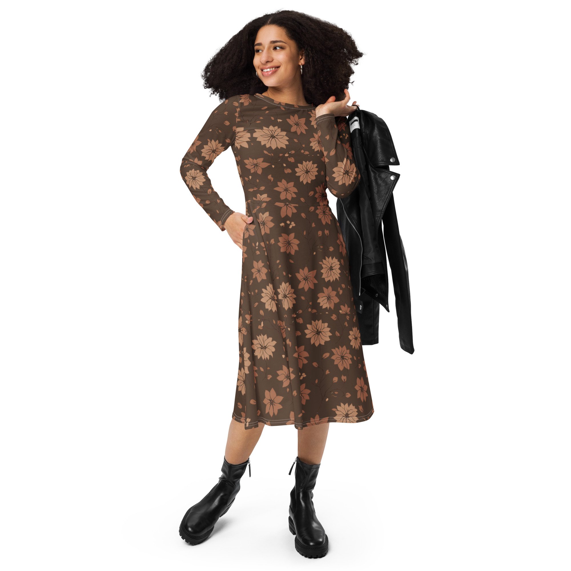 Rosa Floral Print Midi Dress