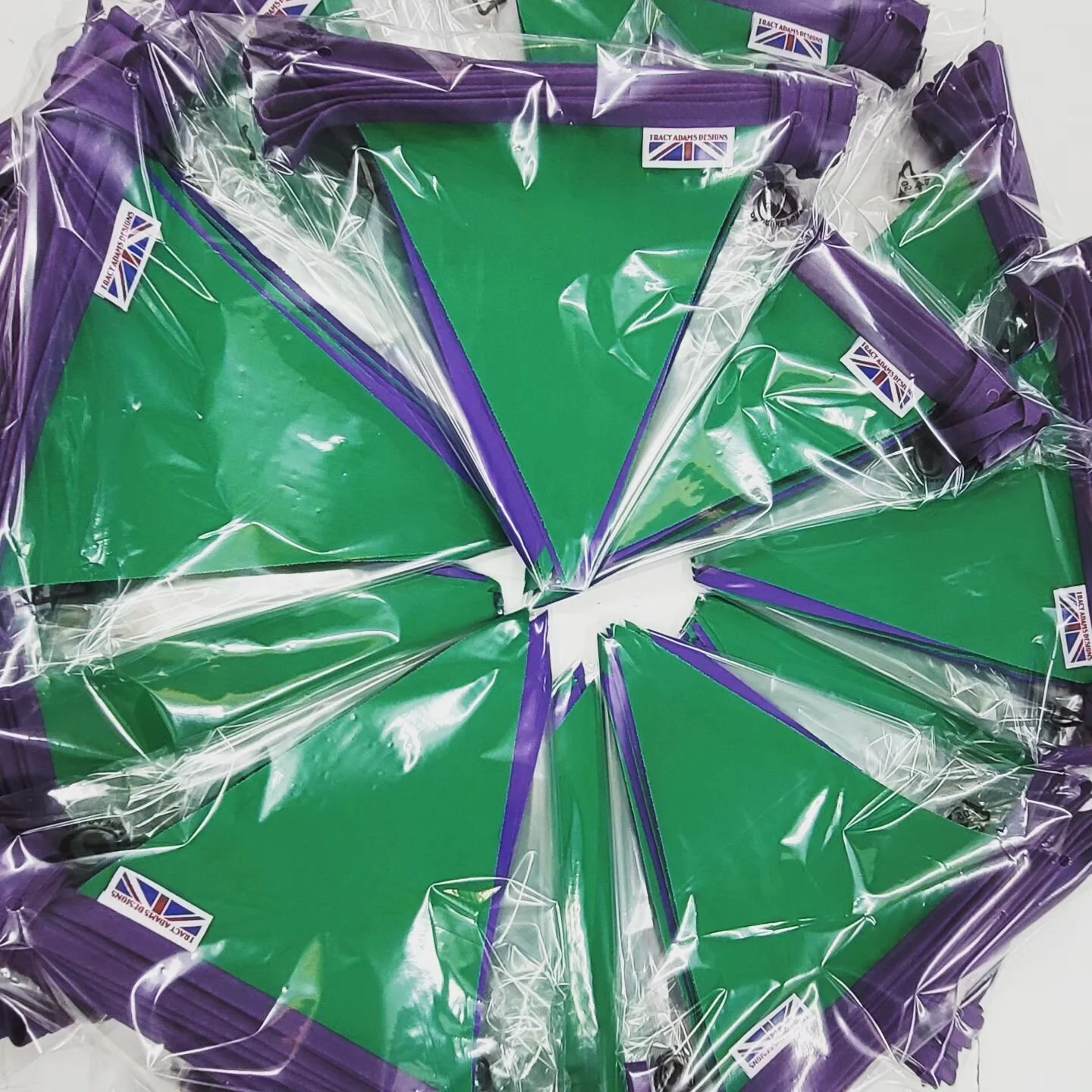 Loads of wimbeldon bunting made and posted out , grab your strawberrys,  pimms and green and purple bunting and have a great #wimbeldon fortnight #madeinengland &pound;10.99 - 10 mtrs of fabric bunting #etsyseller #etsyuk #EtsyStarSeller