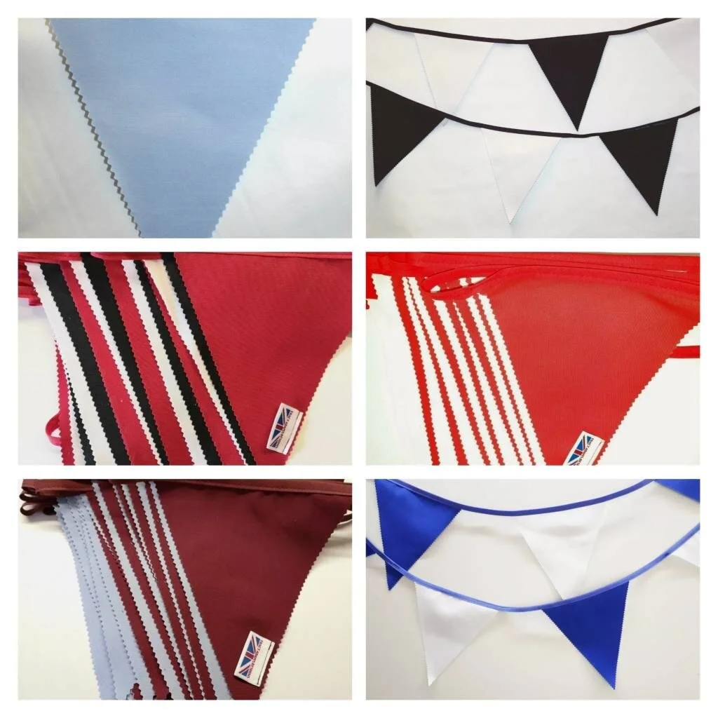 Team Colors Fabric Bunting: 10 mtrs, Made in England