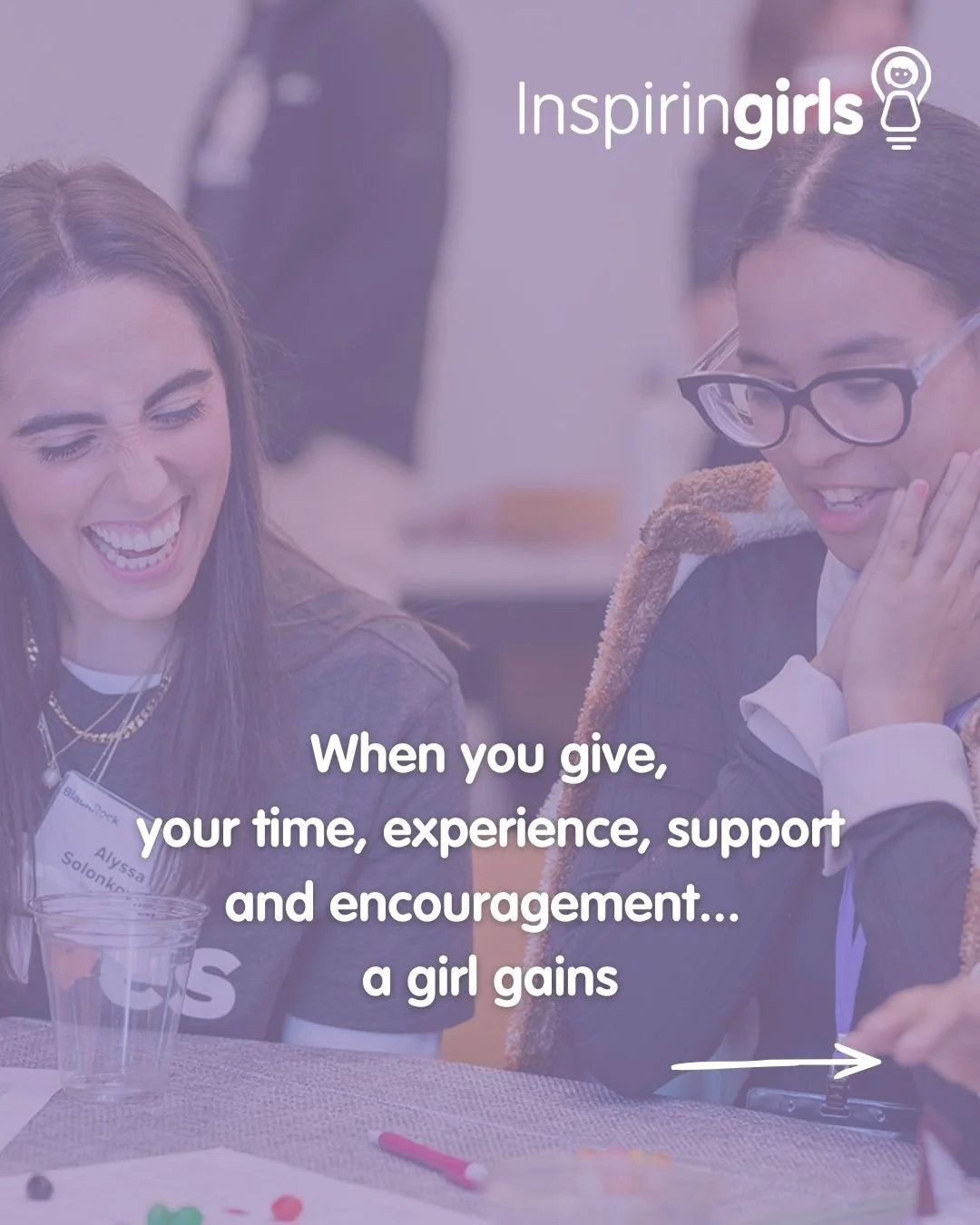 When a girl meets a woman who shares her story and experience, she gains:

 ✨ Confidence
 ✨ Perspective
 ✨ Possibility
 ✨ Representation
 ✨ Belief in herself

Your support helps us ensure more girls gain access to role models who can change the way t