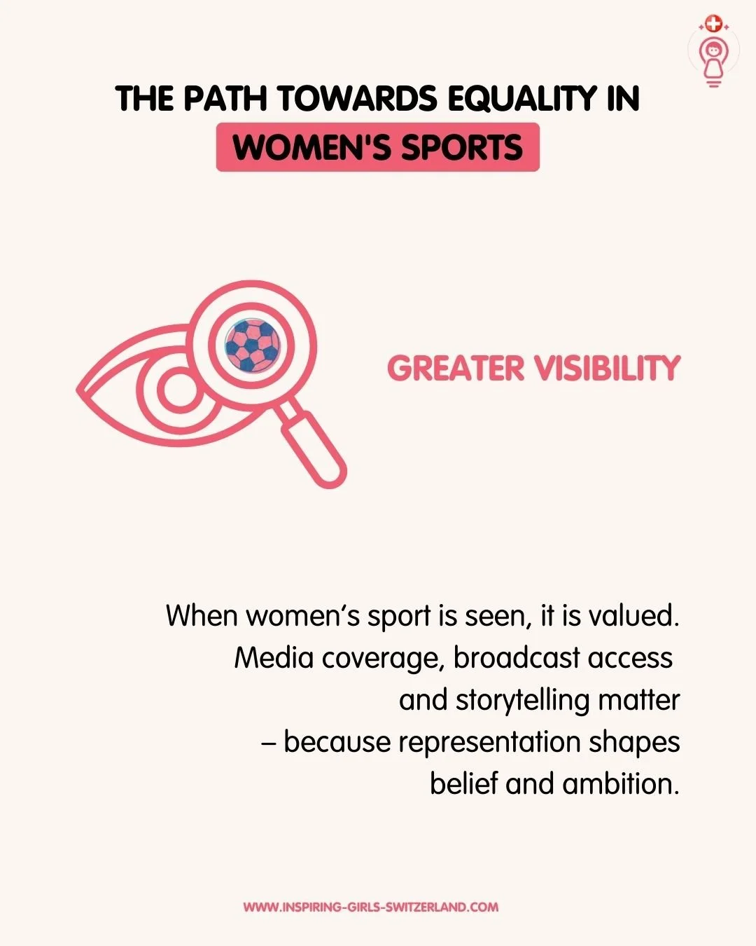 Equality in women&rsquo;s sport doesn&rsquo;t happen by chance.

It happens through visibility.
Through leadership.
Through investment.
Through collective action.

When we strengthen women&rsquo;s sport, we strengthen girls&rsquo; confidence, ambitio