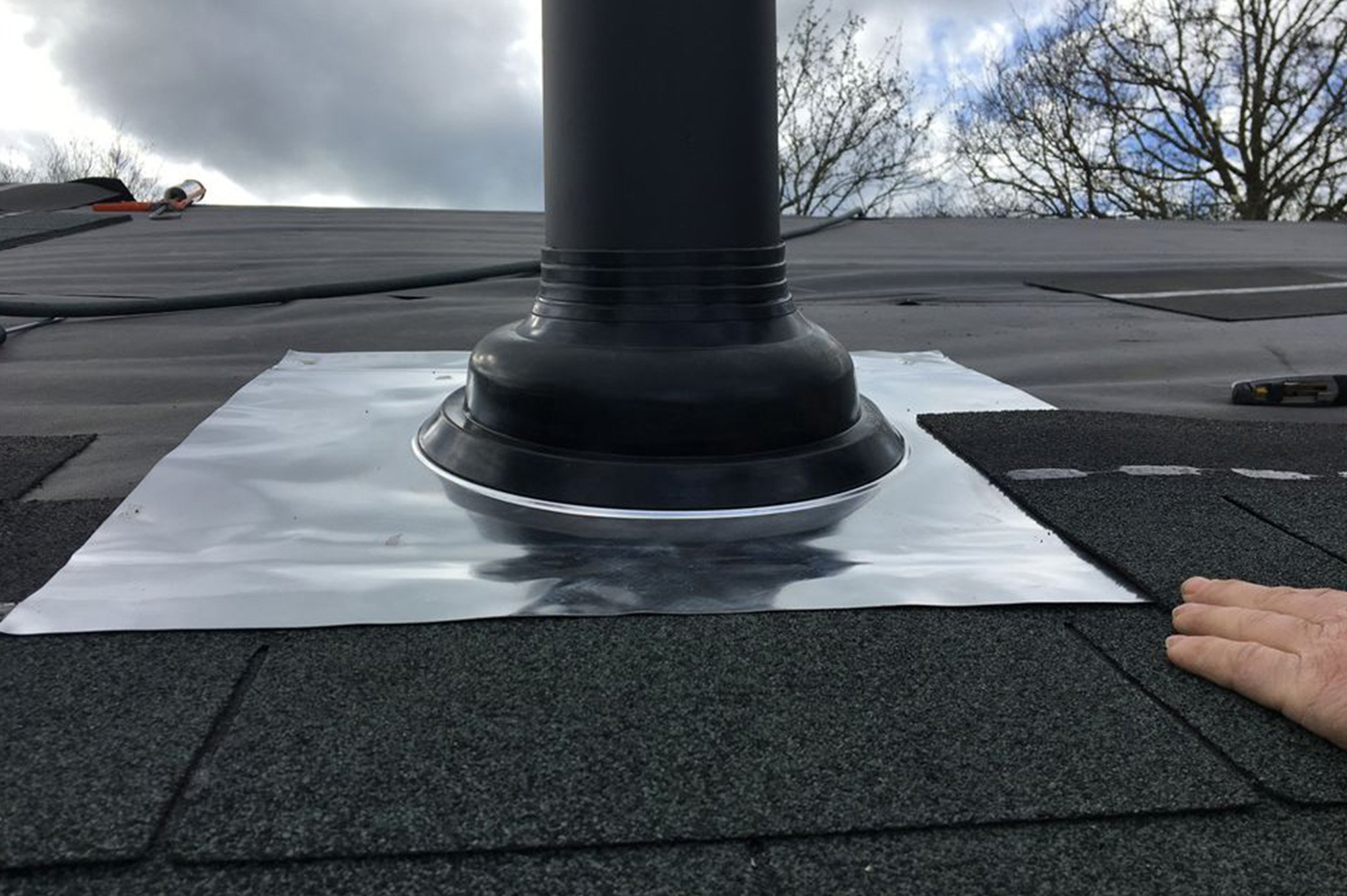 Flue flashing kits are designed to work with Keops roof coverings