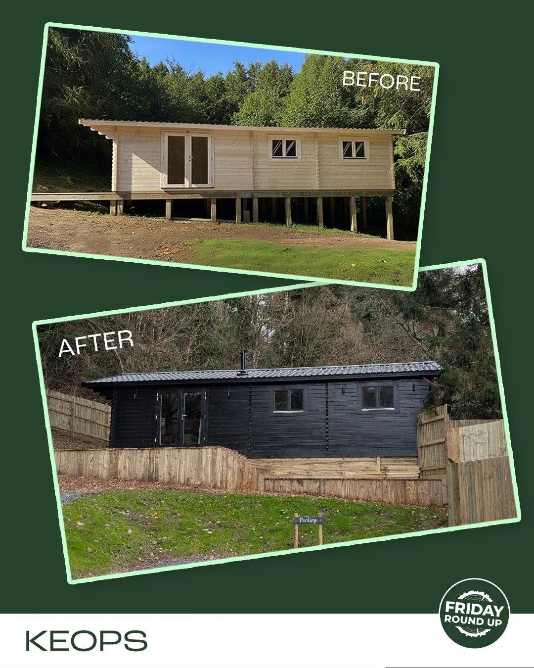✨ Look what Keops cabins can turn into&hellip;

From build to beautifully furnished in just a few weeks 🤍

This is Red Dog Retreat, a two-bedroom log cabin that&rsquo;s gone from build ➝ styled ➝ open for business (and booked already!)

Designed to 