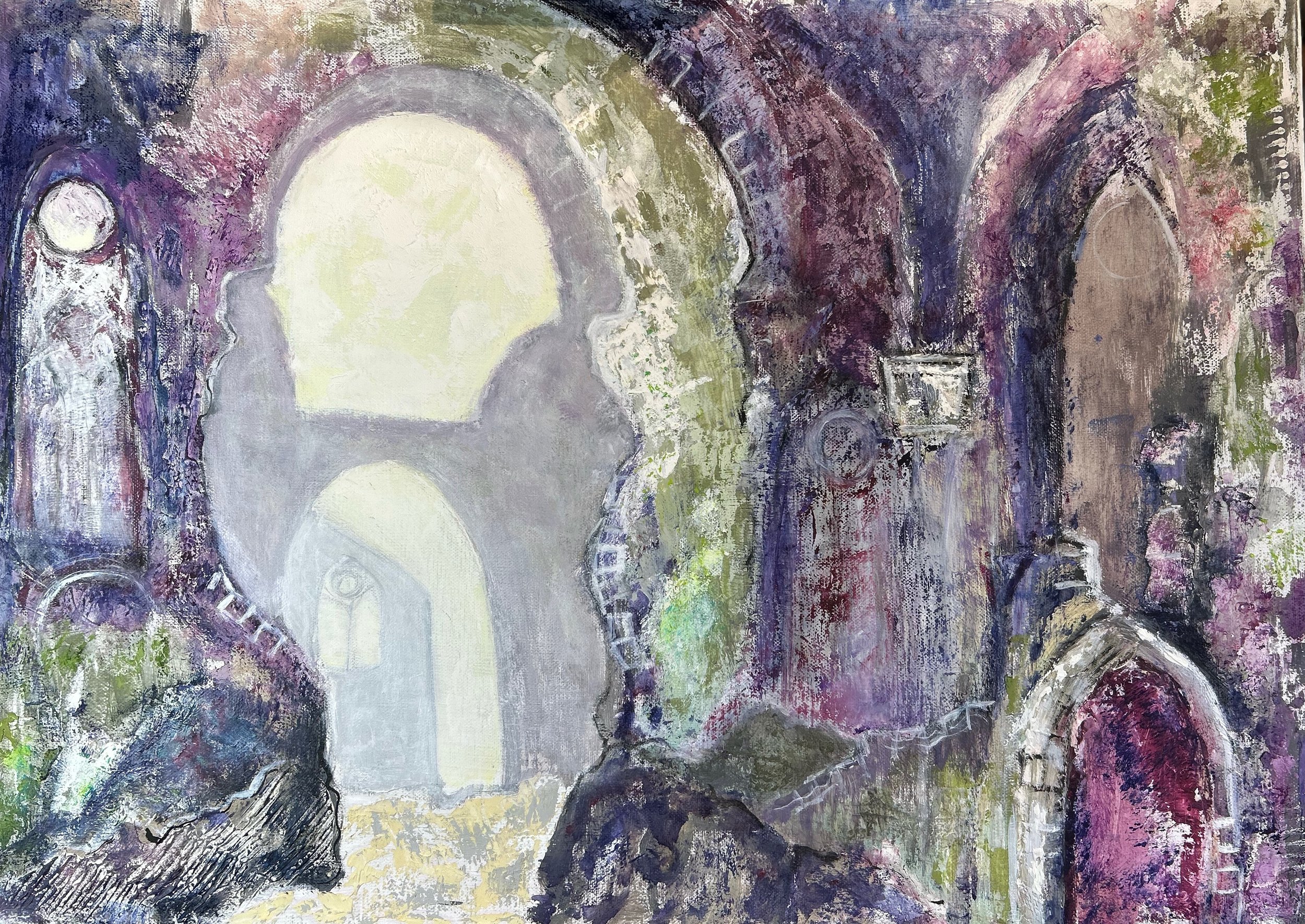 Binham Priory. Infinite possibilities, do I go through this archway or glance through that window?