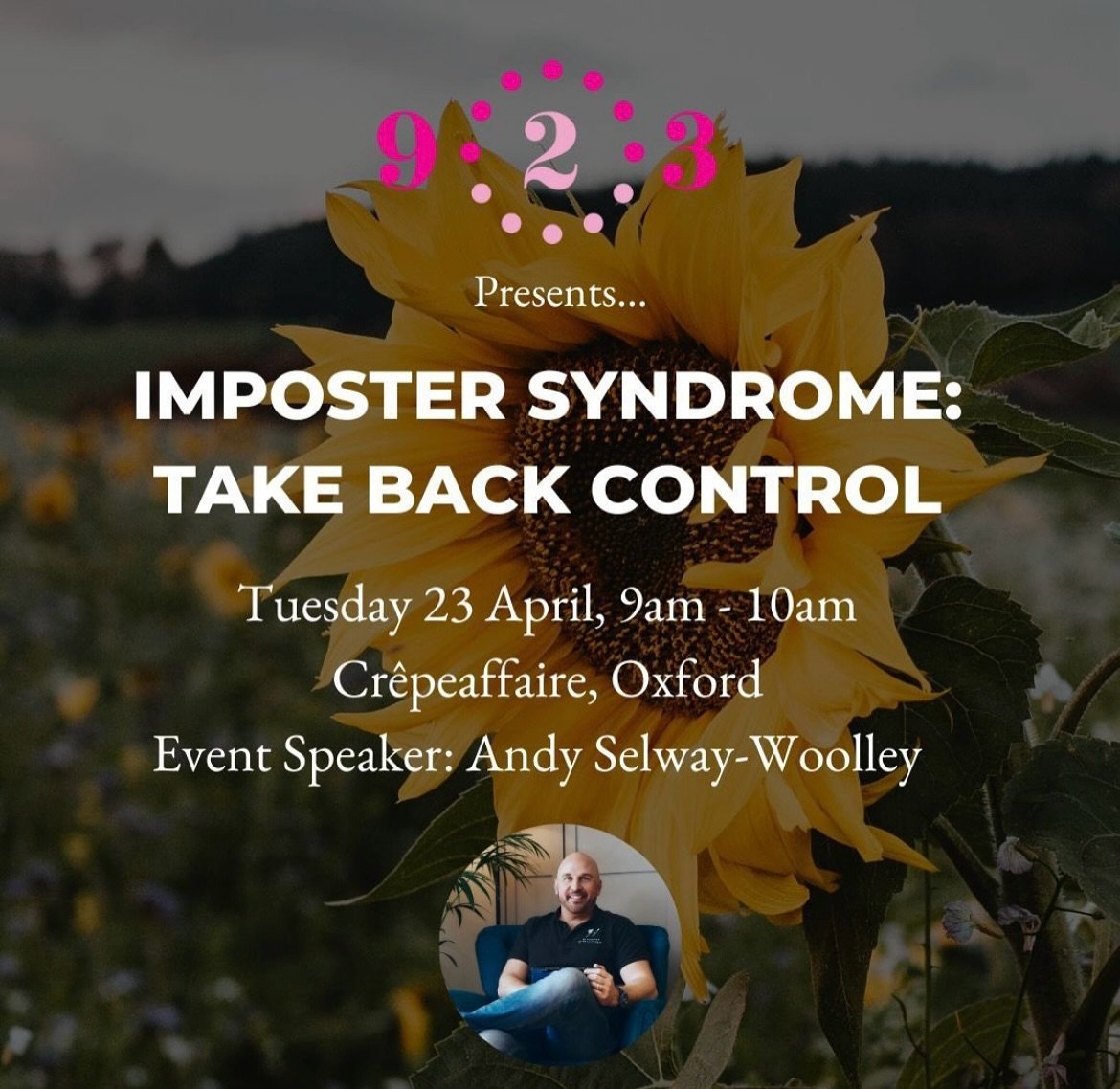 IMPOSTER SYNDROME EVENT 📣

Imposter Syndrome. Let&rsquo;s face it - we all have a touch of it. It can make even the most talented and hard-working professionals doubt themselves. But it doesn&rsquo;t have to be this way...

Come join me and @923jobs